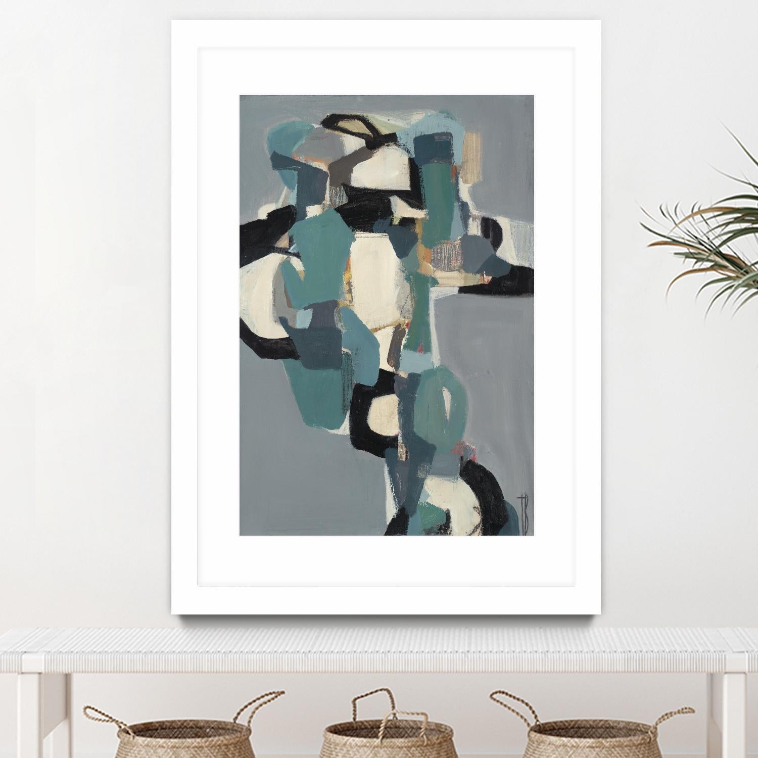 Totem At Dusk by Terri Burris on GIANT ART - blues abstract