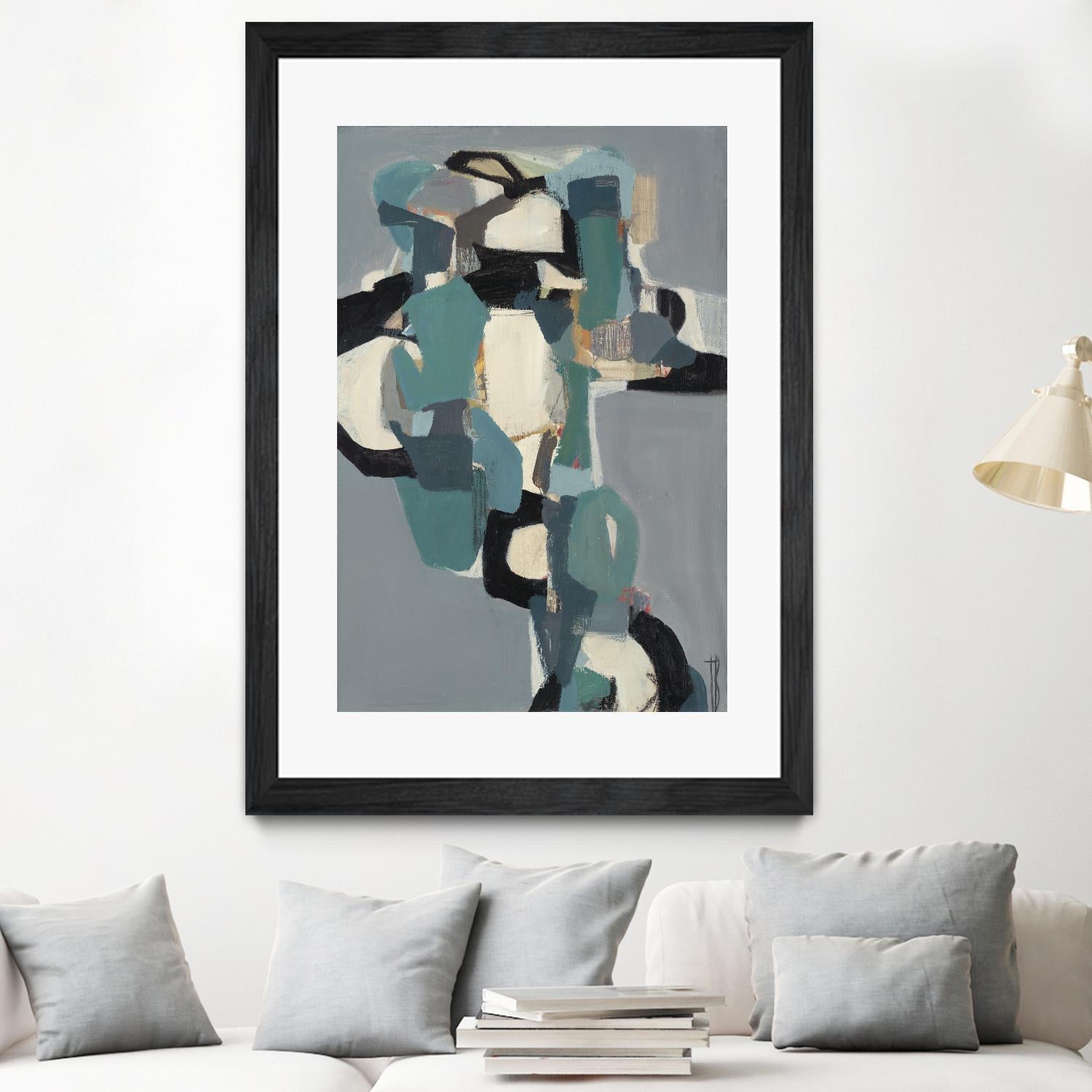 Totem At Dusk by Terri Burris on GIANT ART - blues abstract