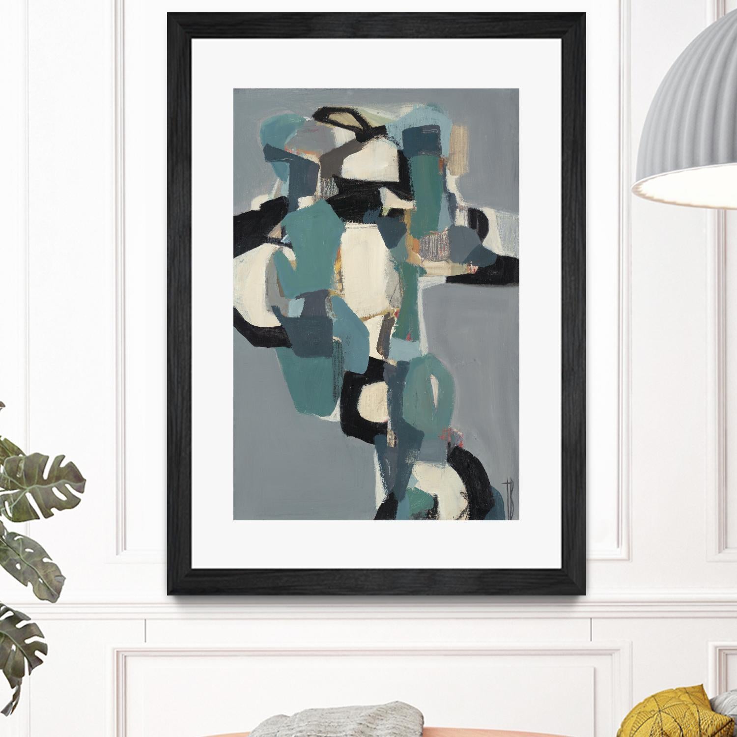 Totem At Dusk by Terri Burris on GIANT ART - blues abstract