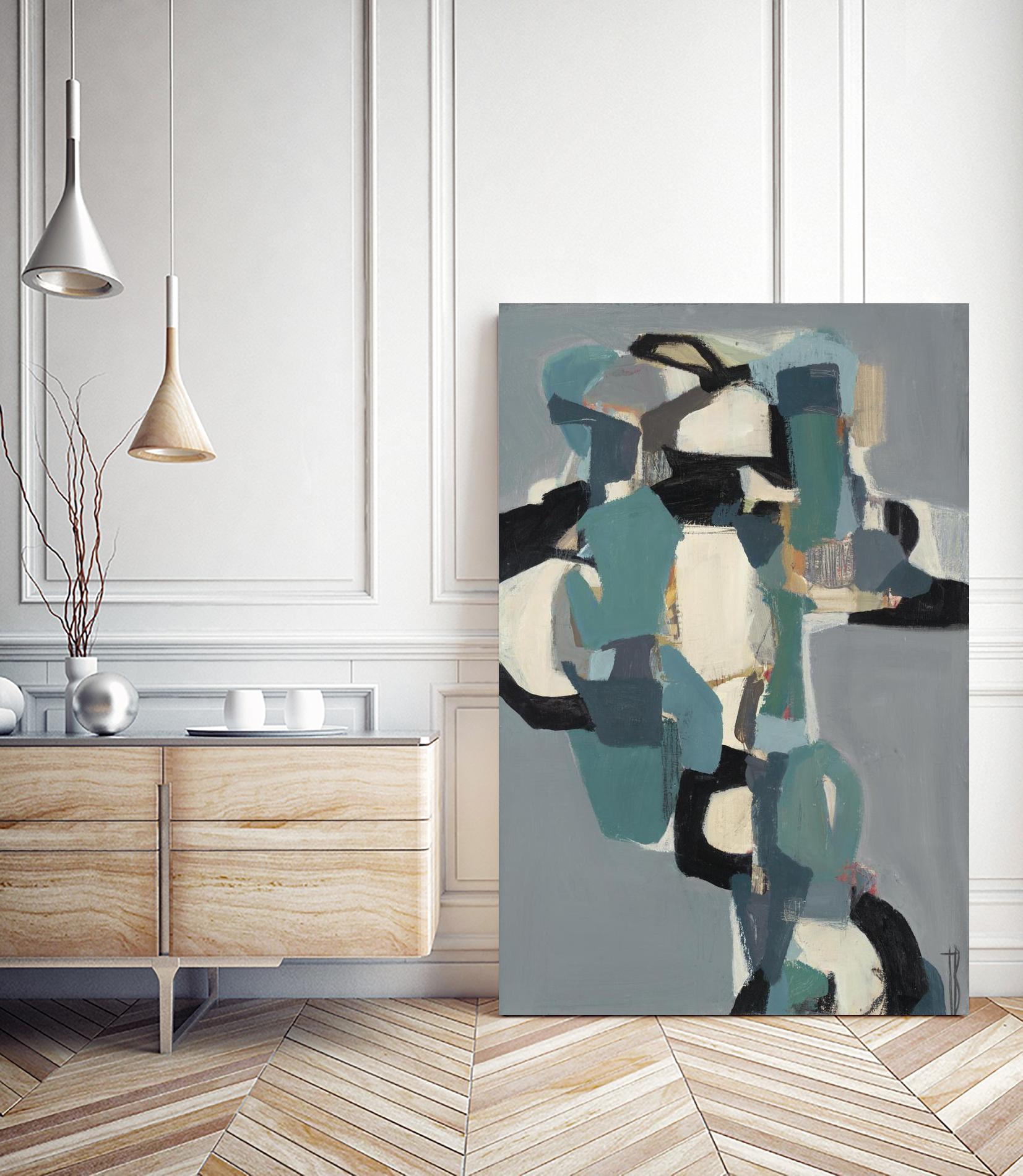 Totem At Dusk by Terri Burris on GIANT ART - blues abstract