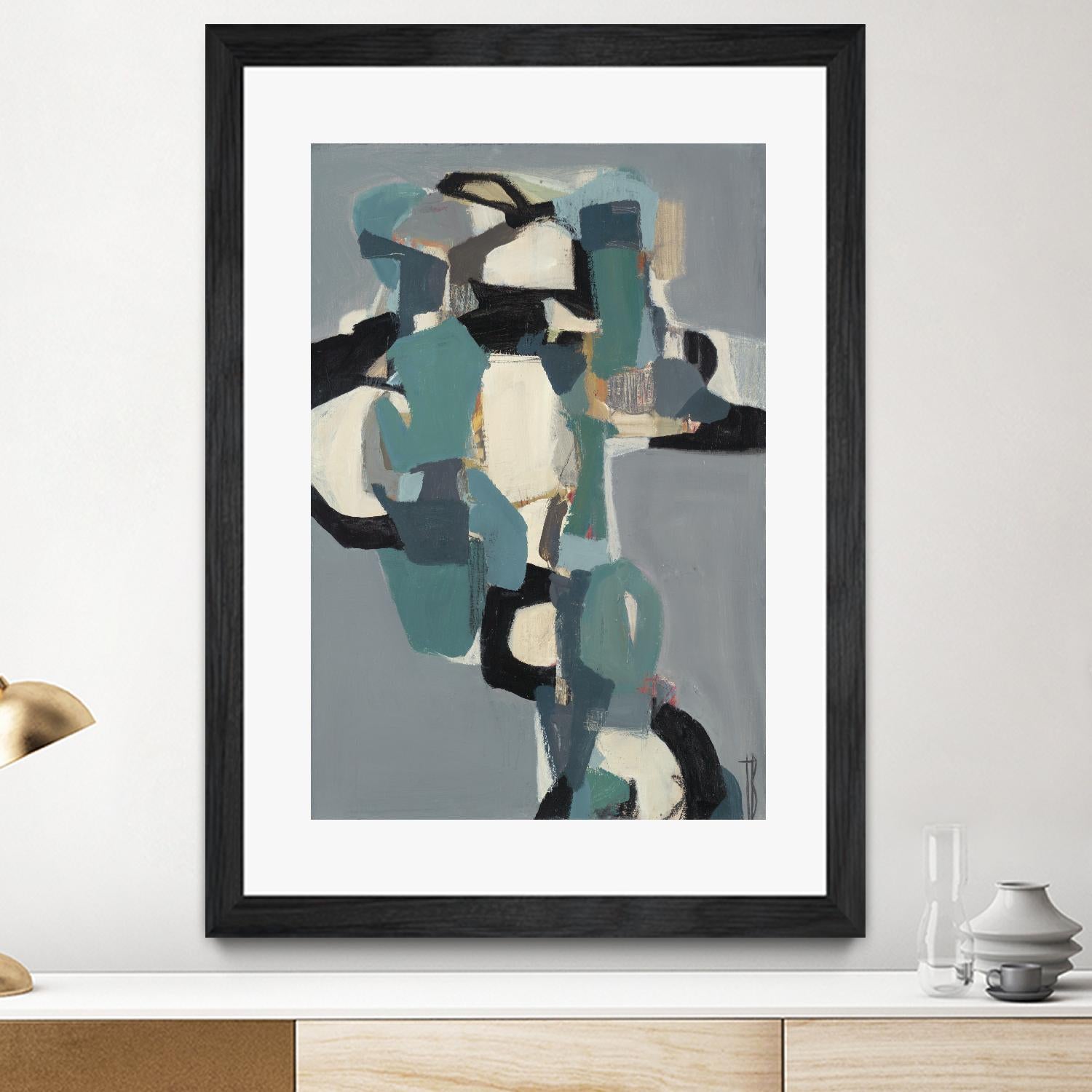 Totem At Dusk by Terri Burris on GIANT ART - blues abstract