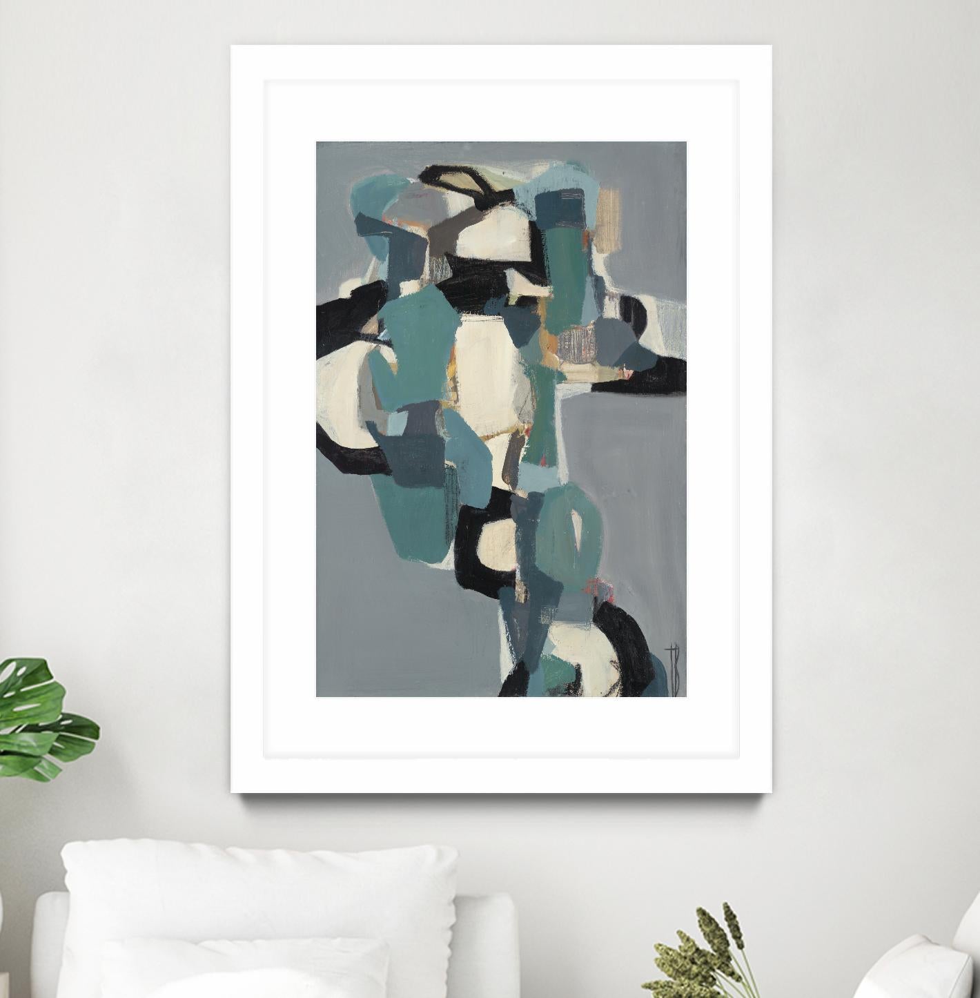 Totem At Dusk by Terri Burris on GIANT ART - blues abstract