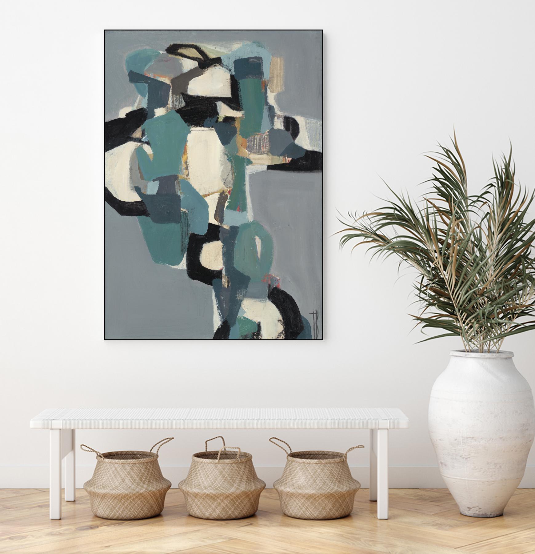 Totem At Dusk by Terri Burris on GIANT ART - blues abstract