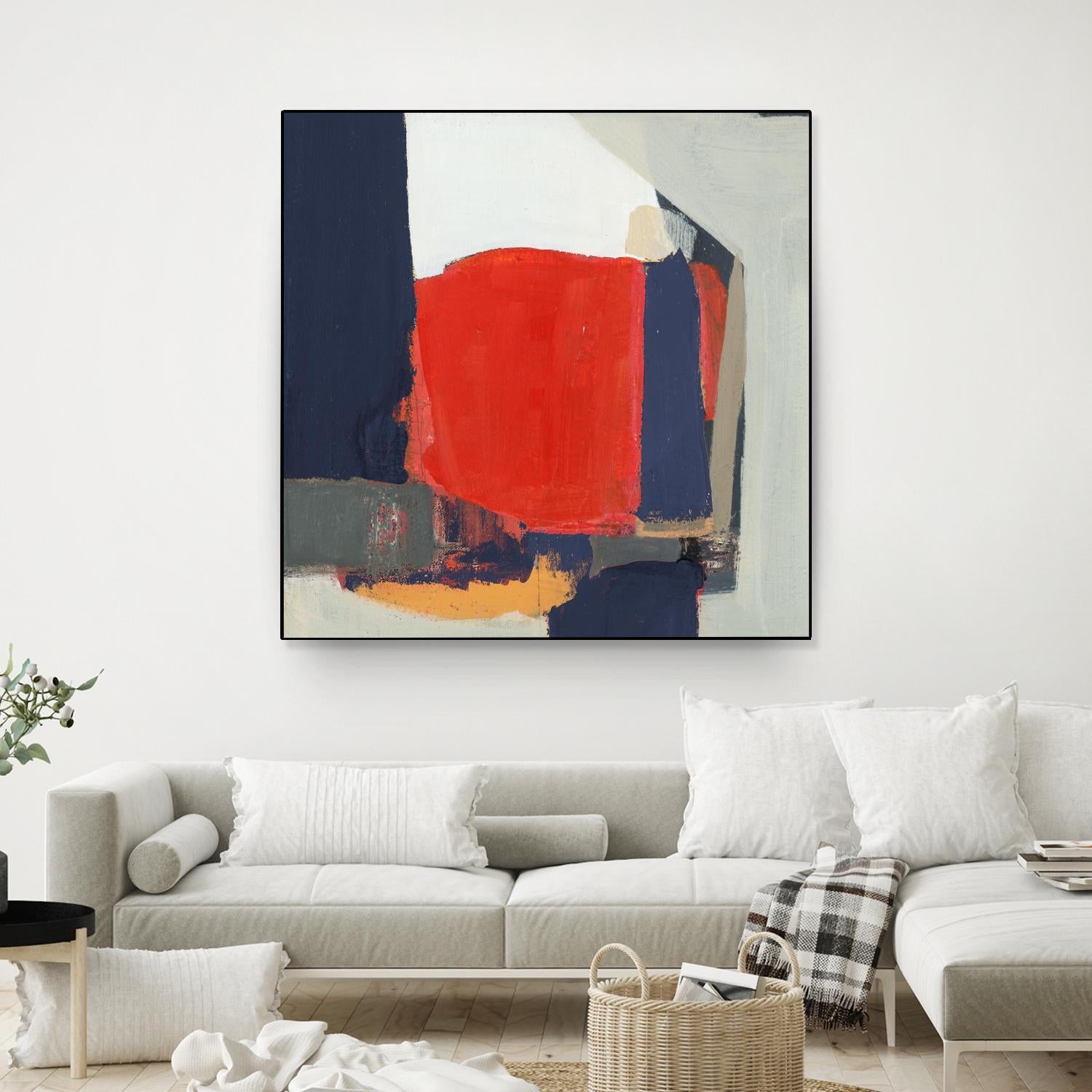 Orange Crush V6 by Terri Burris on GIANT ART - whites & creams abstract geometric