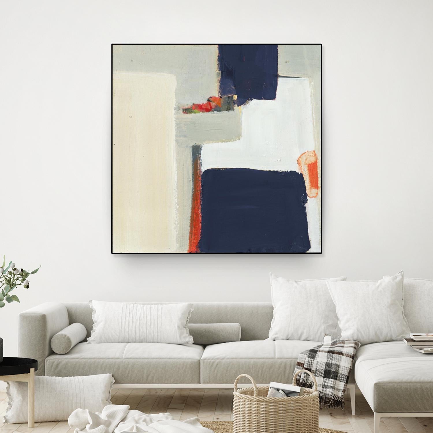 Bay Bridge V1 by Terri Burris on GIANT ART - whites & creams abstract geometric