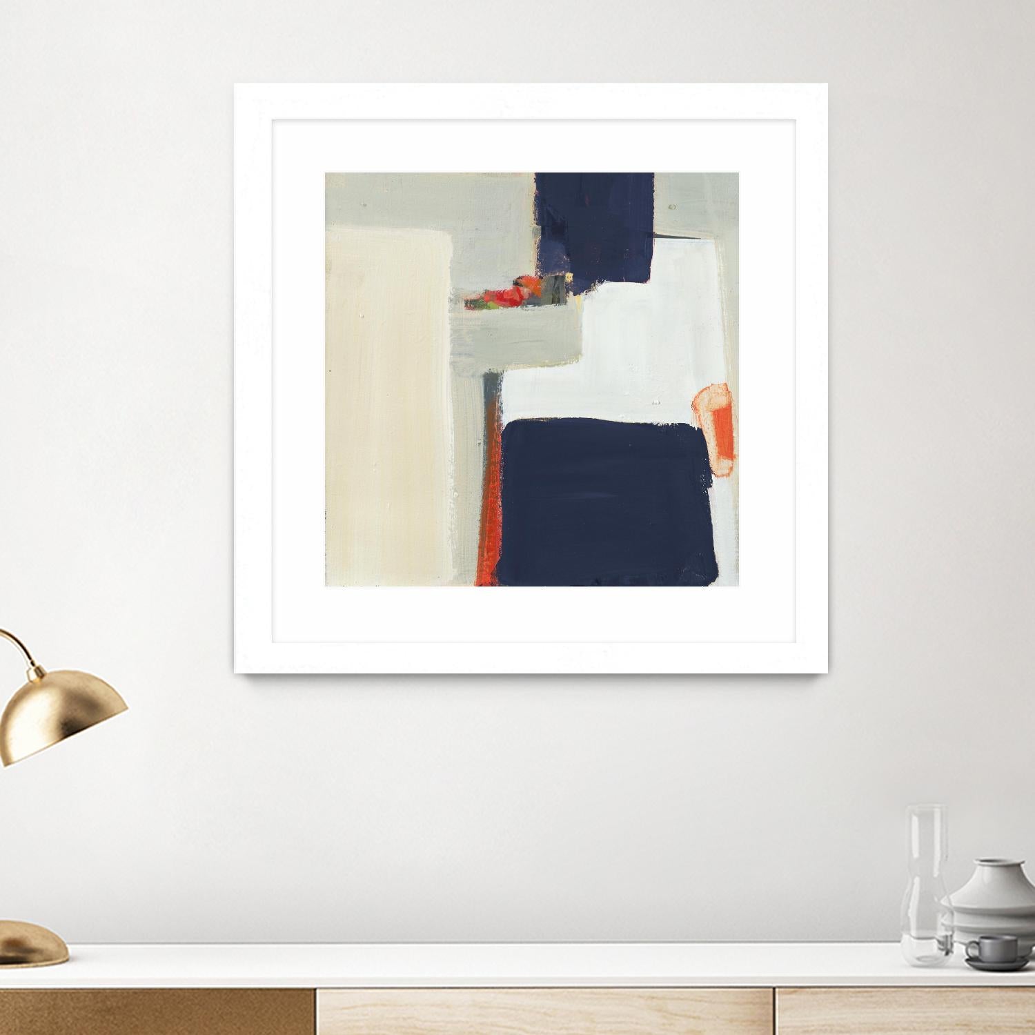 Bay Bridge V1 by Terri Burris on GIANT ART - whites & creams abstract geometric