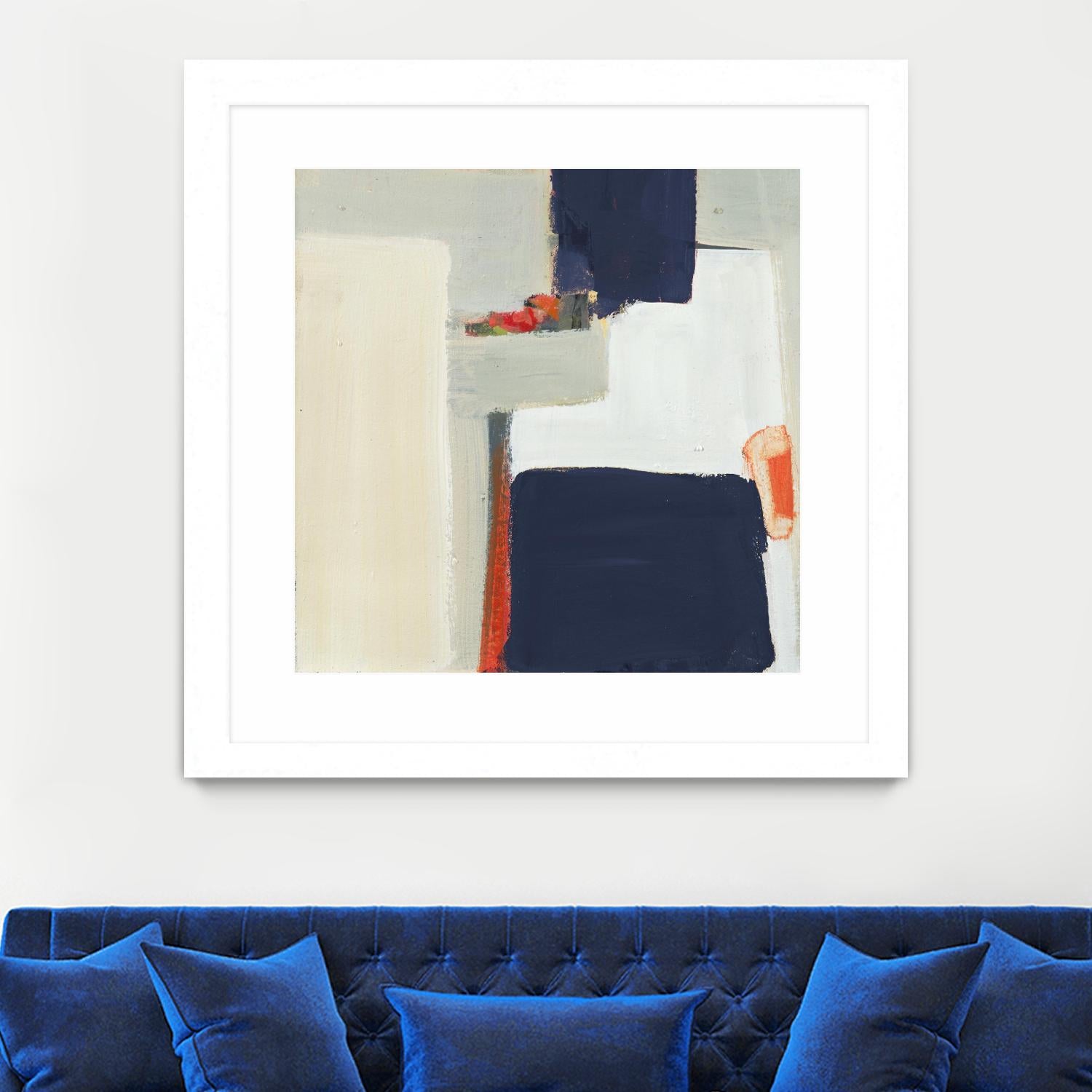 Bay Bridge V1 by Terri Burris on GIANT ART - whites & creams abstract geometric