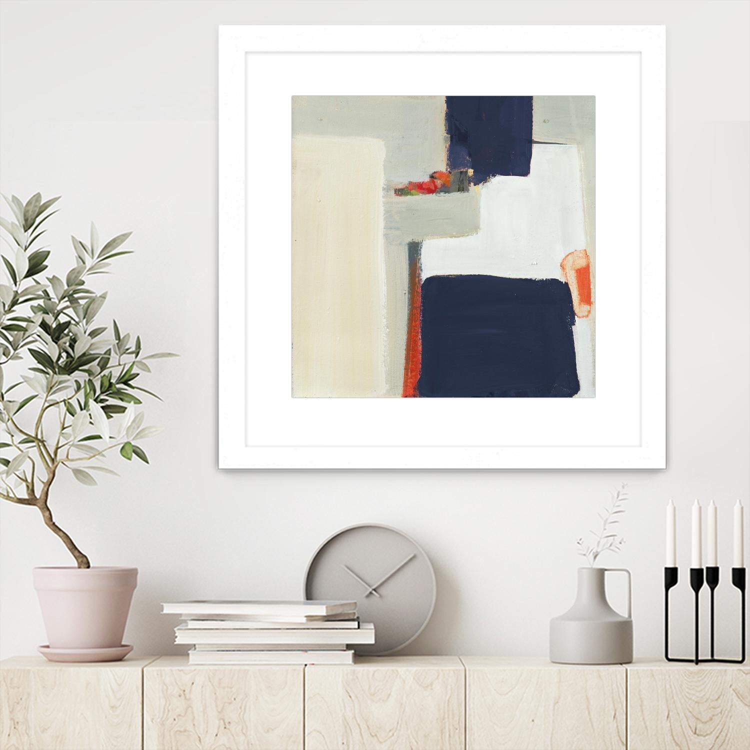 Bay Bridge V1 by Terri Burris on GIANT ART - whites & creams abstract geometric