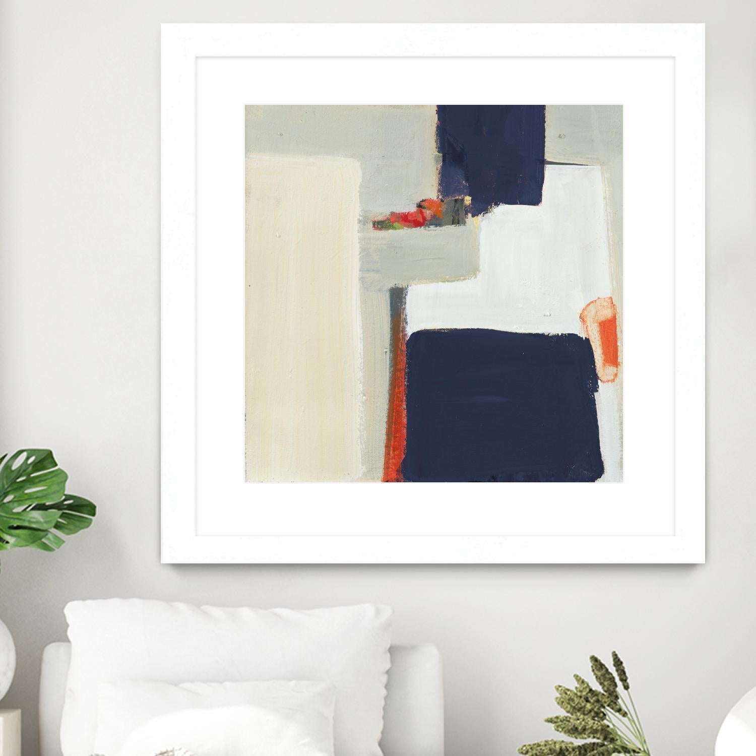 Bay Bridge V1 by Terri Burris on GIANT ART - whites & creams abstract geometric