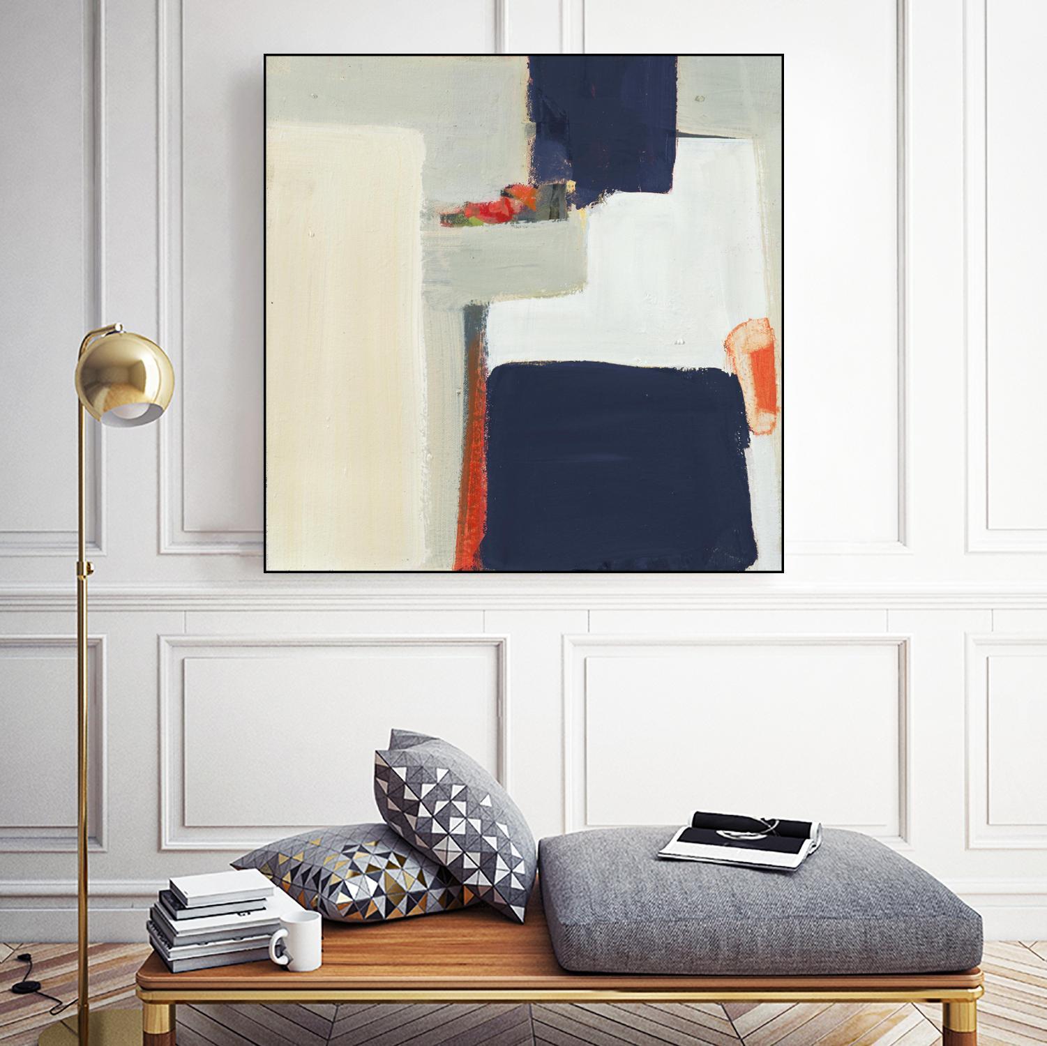 Bay Bridge V1 by Terri Burris on GIANT ART - whites & creams abstract geometric