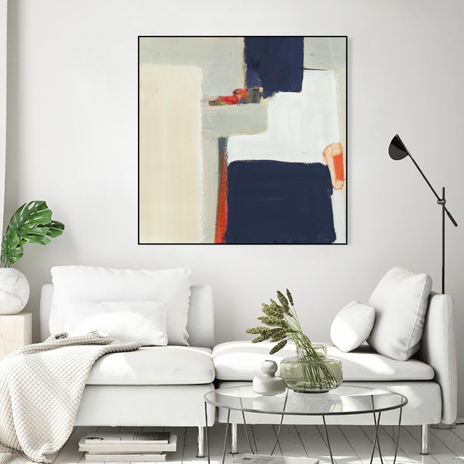 Bay Bridge V1 by Terri Burris on GIANT ART - whites & creams abstract geometric