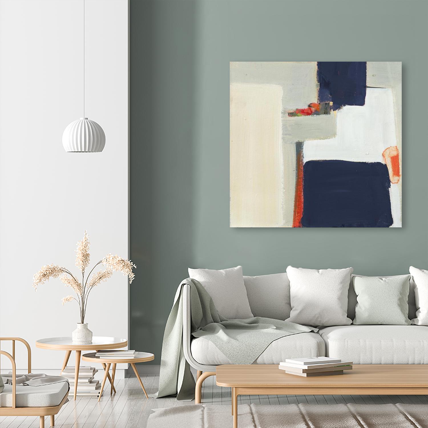 Bay Bridge V1 by Terri Burris on GIANT ART - whites & creams abstract geometric