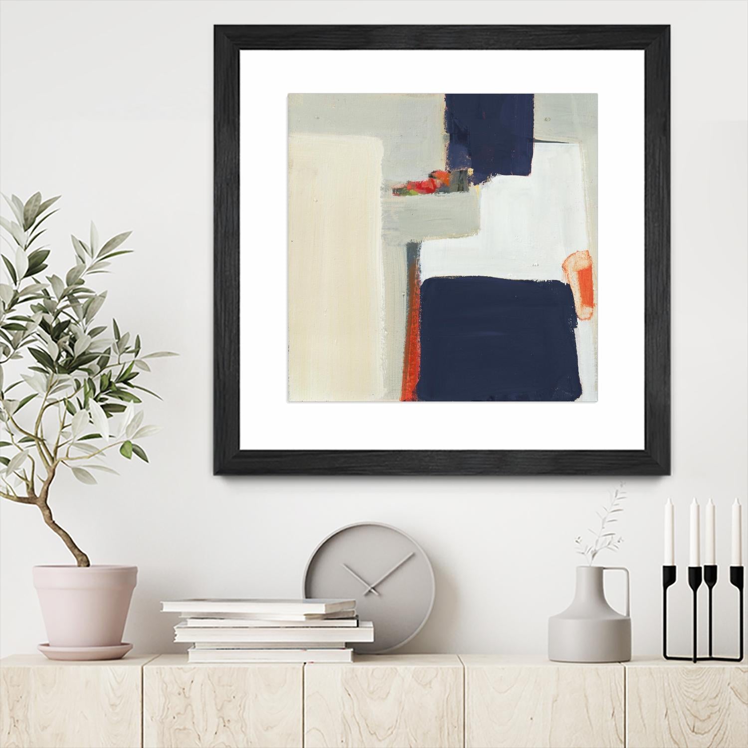 Bay Bridge V1 by Terri Burris on GIANT ART - whites & creams abstract geometric