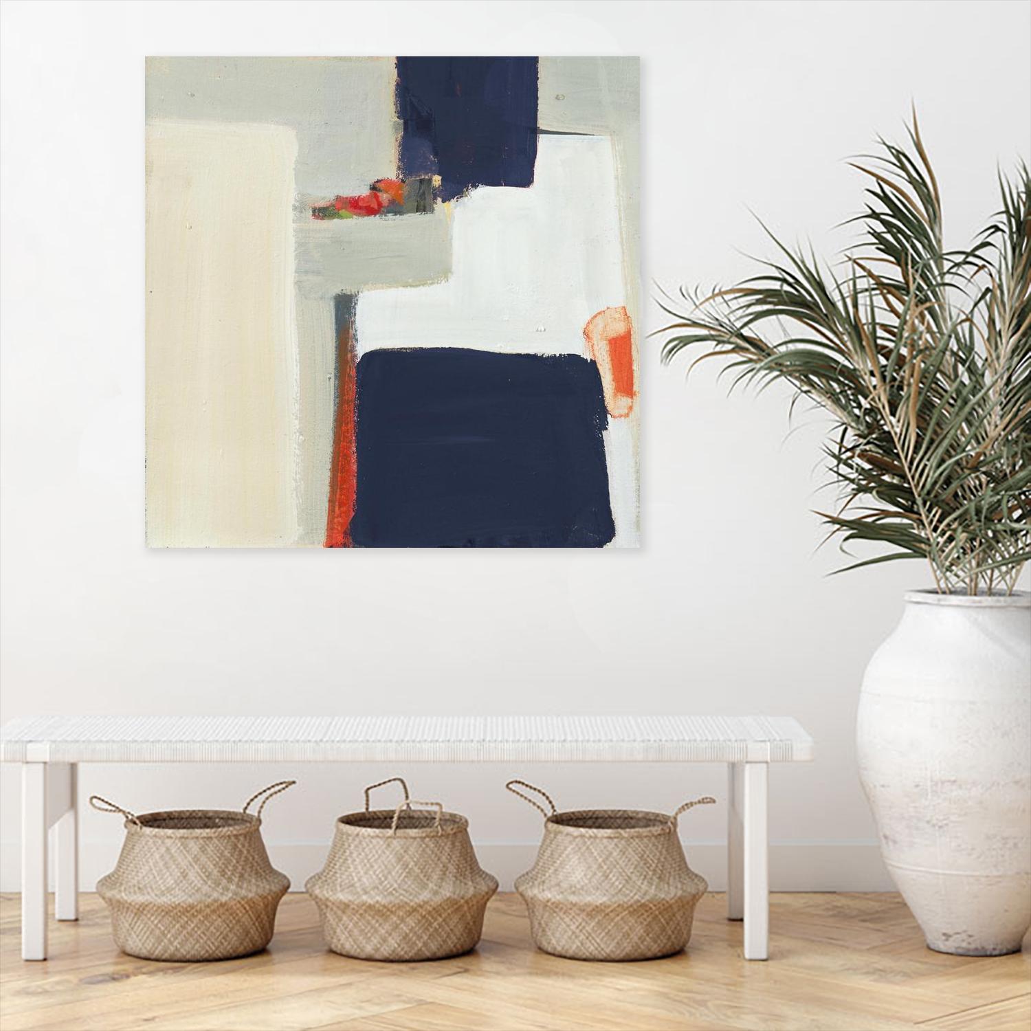 Bay Bridge V1 by Terri Burris on GIANT ART - whites & creams abstract geometric