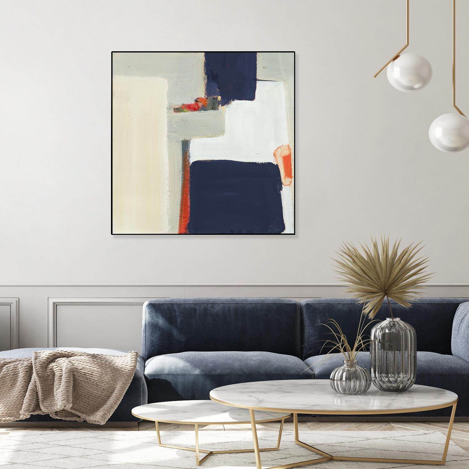 Bay Bridge V1 by Terri Burris on GIANT ART - whites & creams abstract geometric