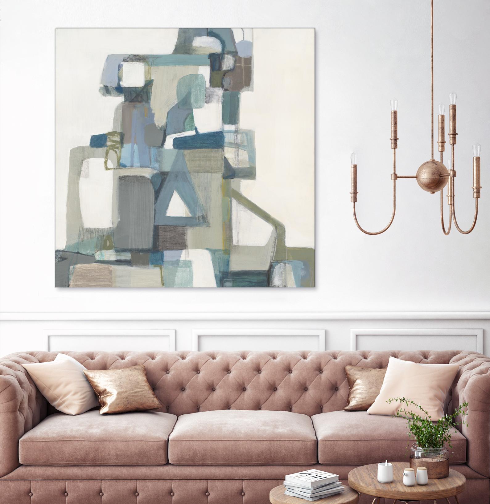 Modern Pyramid by Terri Burris on GIANT ART - grays abstract