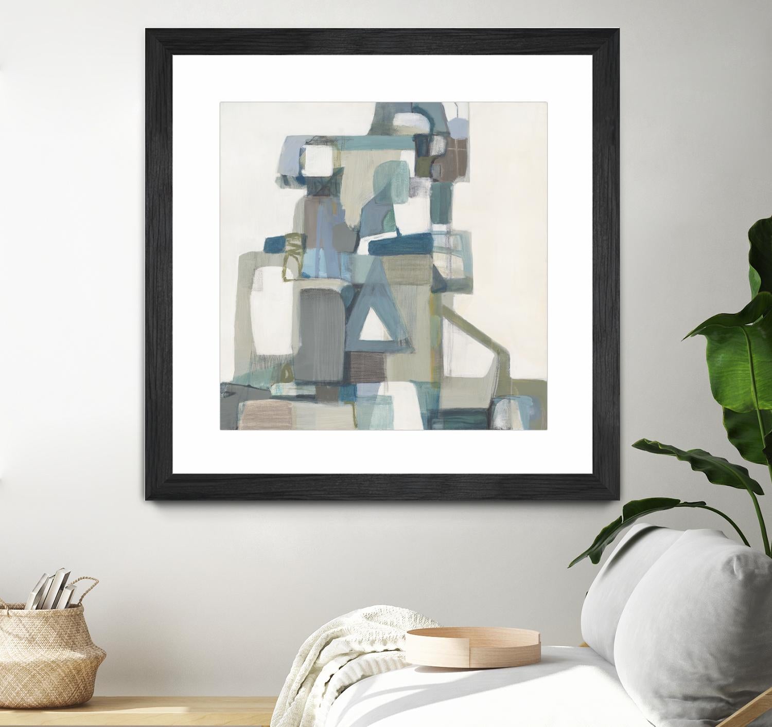 Modern Pyramid by Terri Burris on GIANT ART - grays abstract