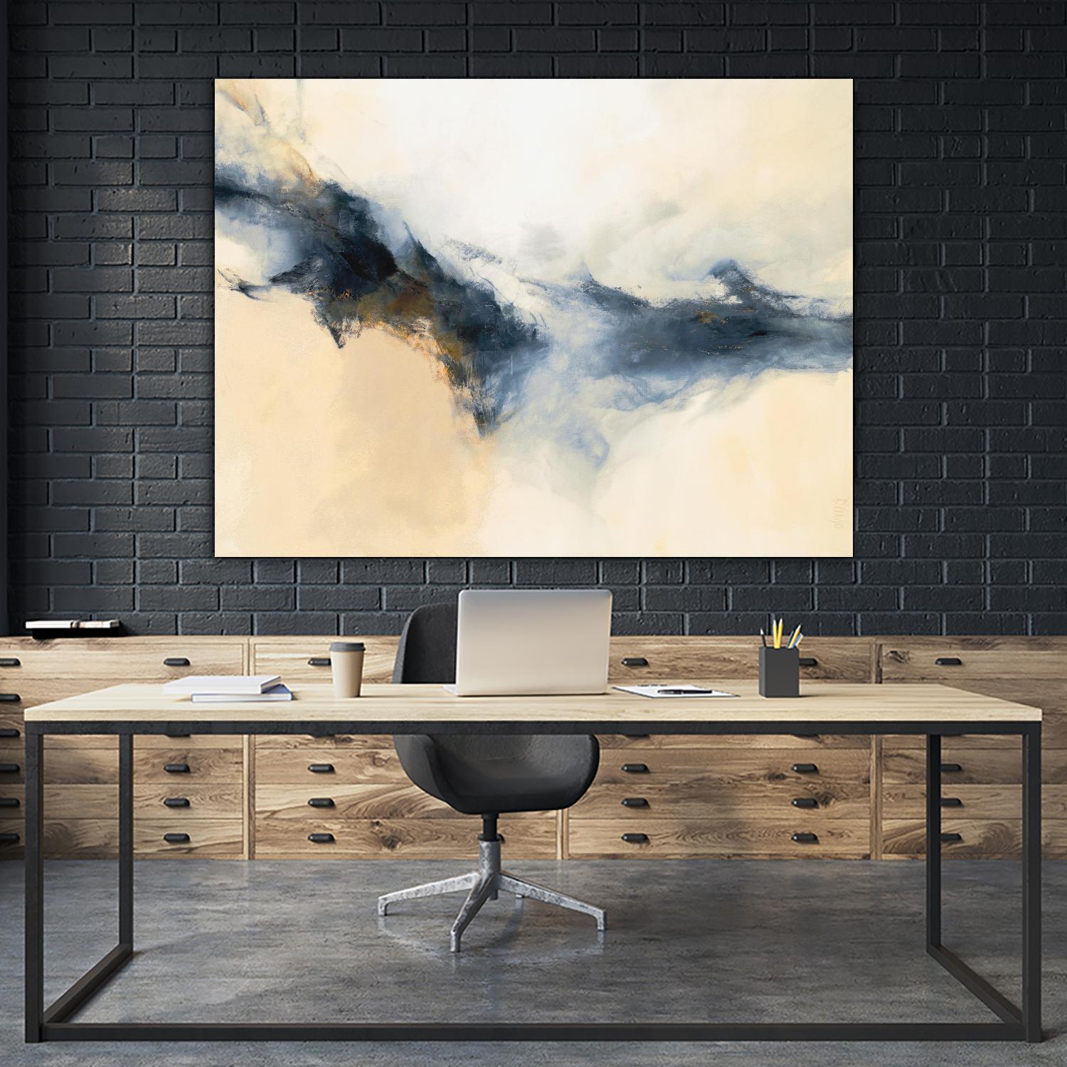 Terra Nova by Dina D'Argo on GIANT ART - whites & creams abstract cream