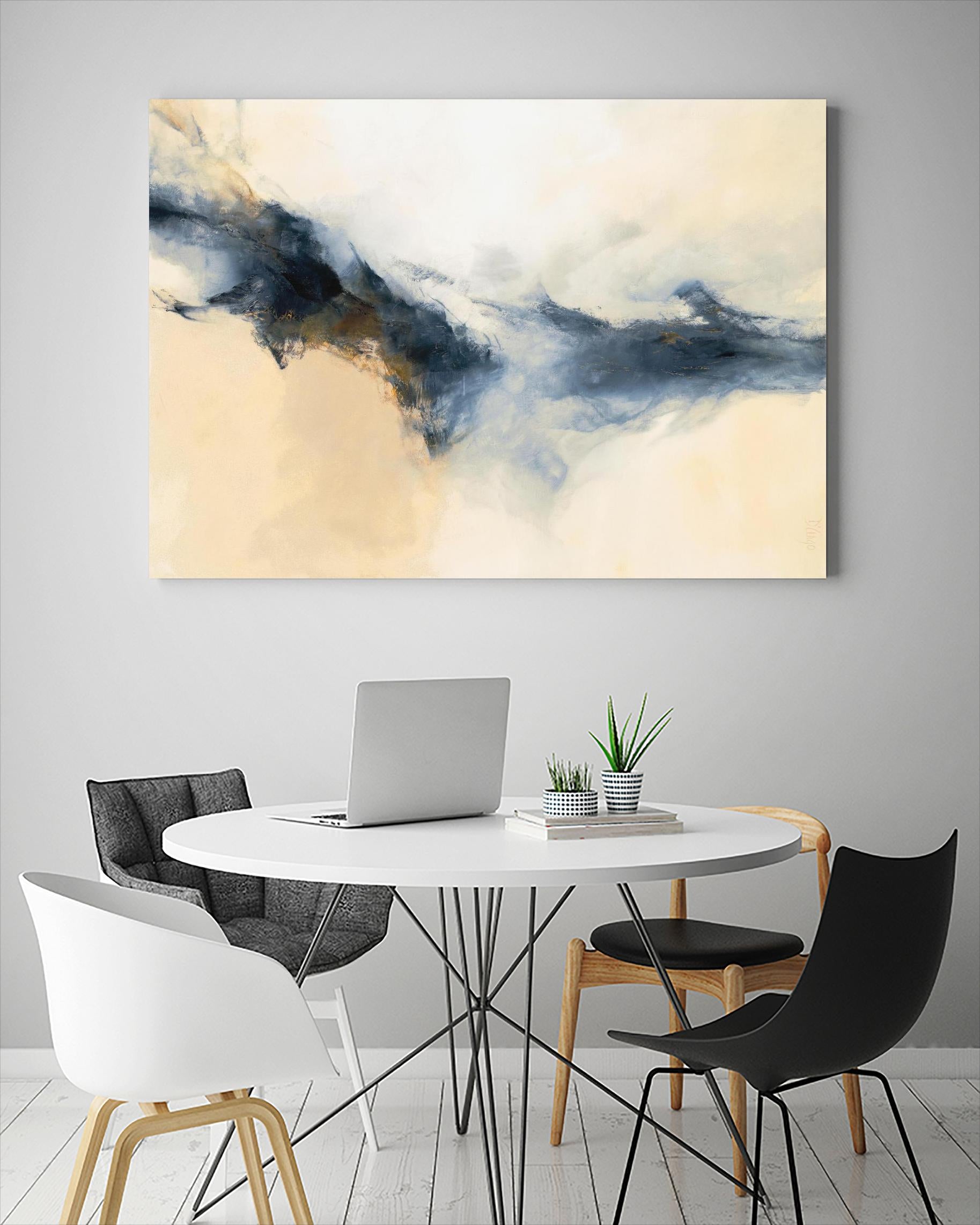 Terra Nova by Dina D'Argo on GIANT ART - whites & creams abstract cream