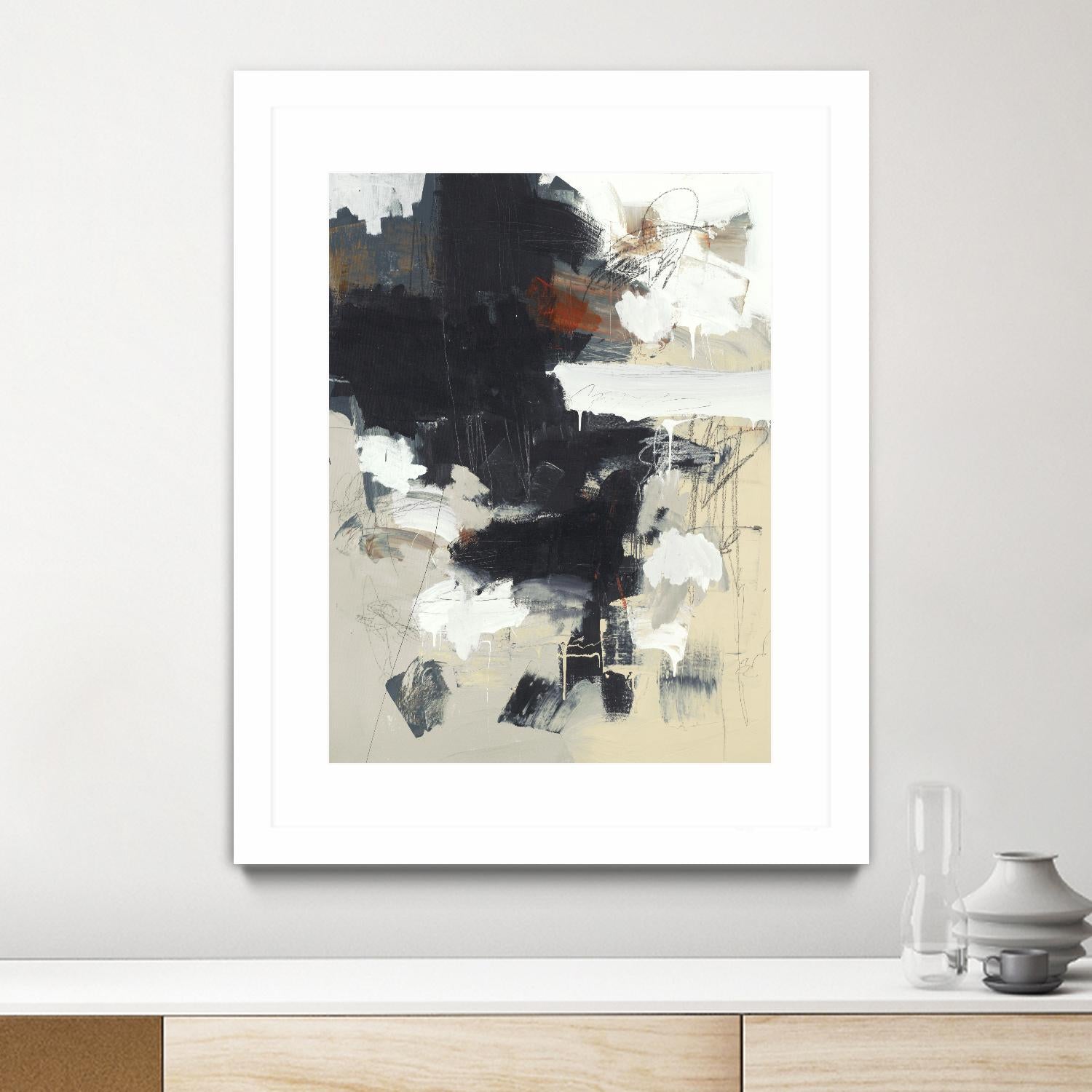 Written Then Forgotten by Brent Foreman on GIANT ART - blacks abstract