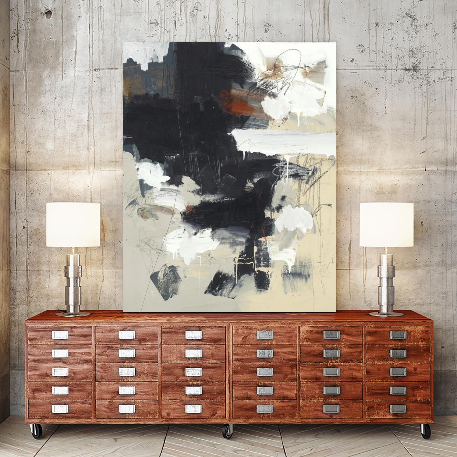 Written Then Forgotten by Brent Foreman on GIANT ART - blacks abstract