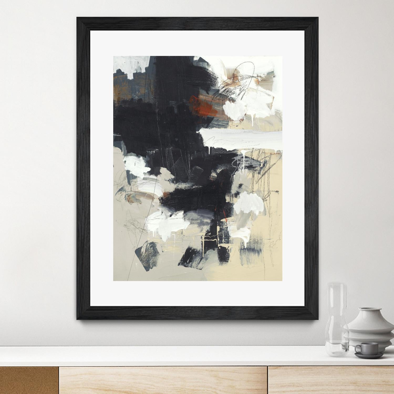 Written Then Forgotten by Brent Foreman on GIANT ART - blacks abstract