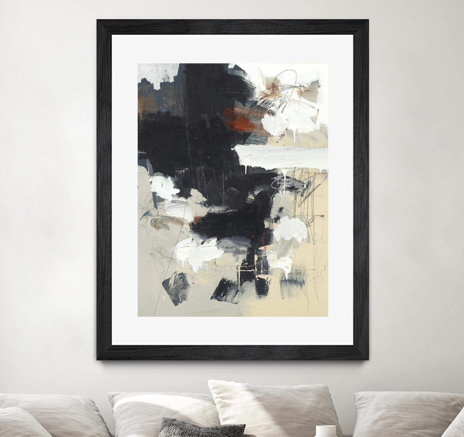 Written Then Forgotten by Brent Foreman on GIANT ART - blacks abstract