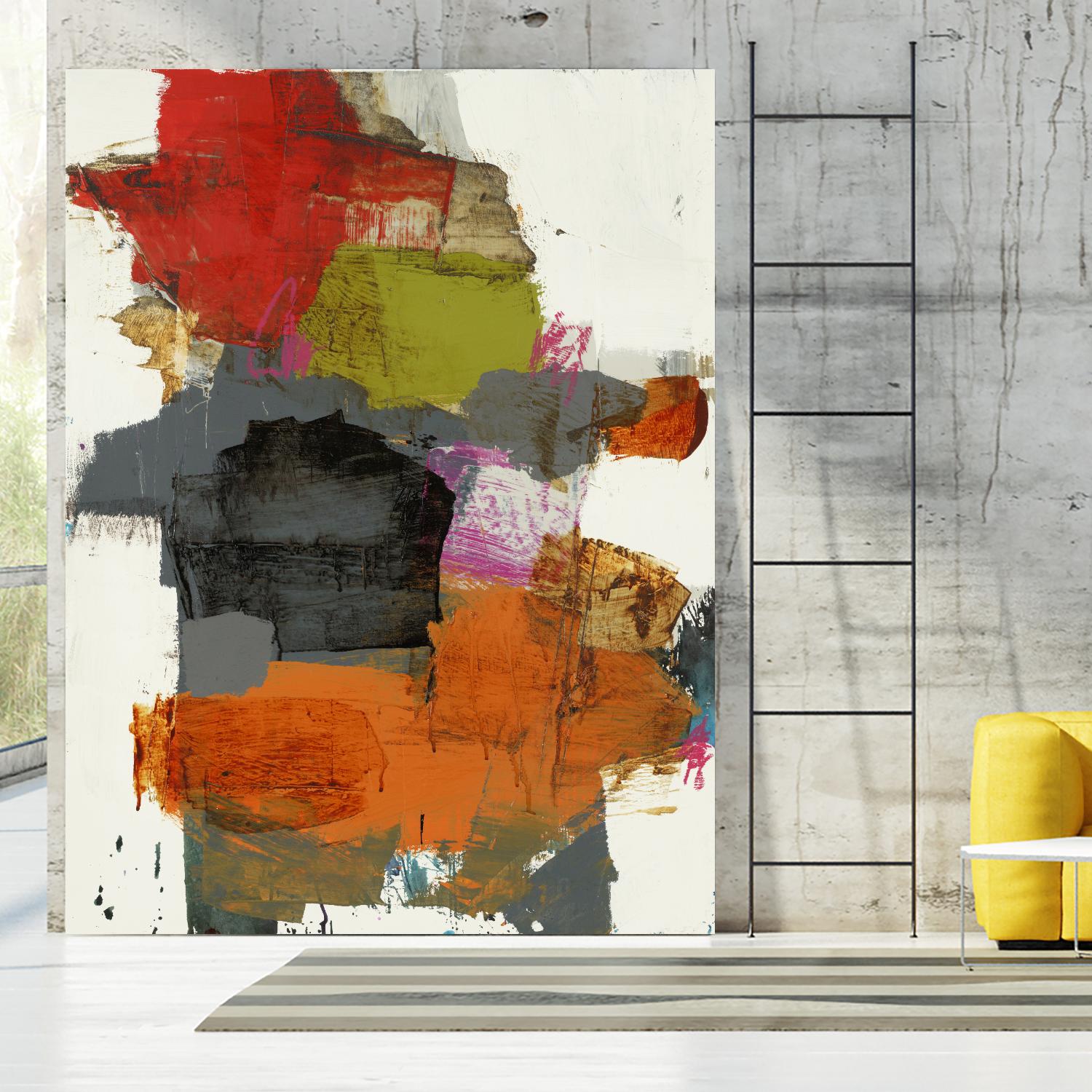 Tried & True II by Brent Foreman on GIANT ART - reds, oranges abstract