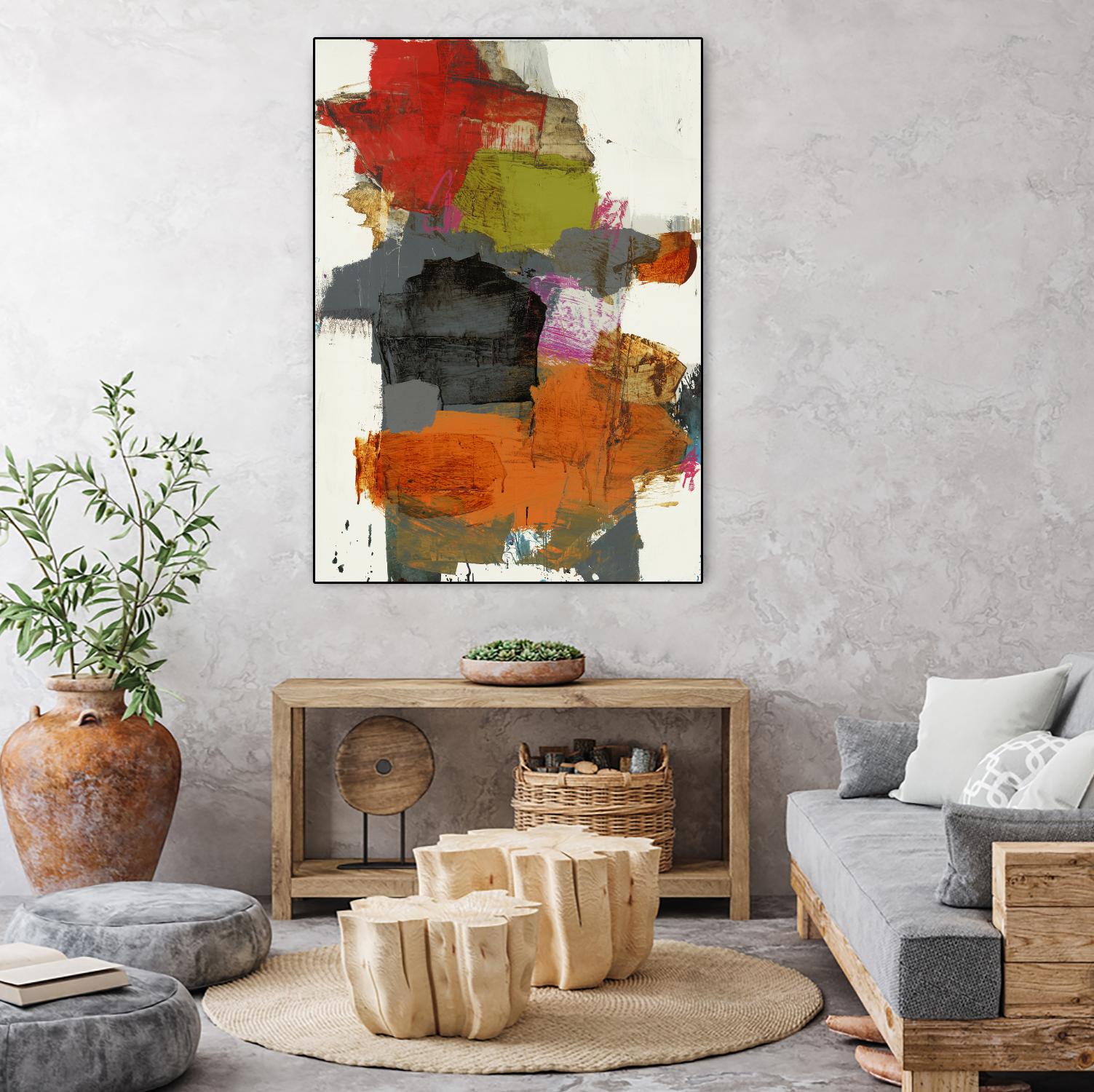 Tried & True II by Brent Foreman on GIANT ART - reds, oranges abstract