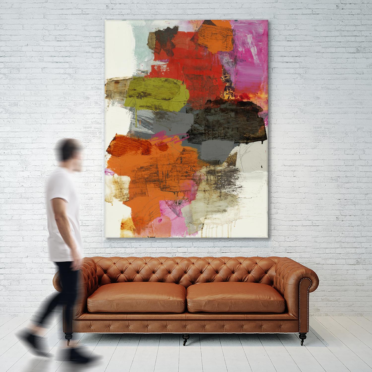 Tried & True III by Brent Foreman on GIANT ART - reds, oranges abstract