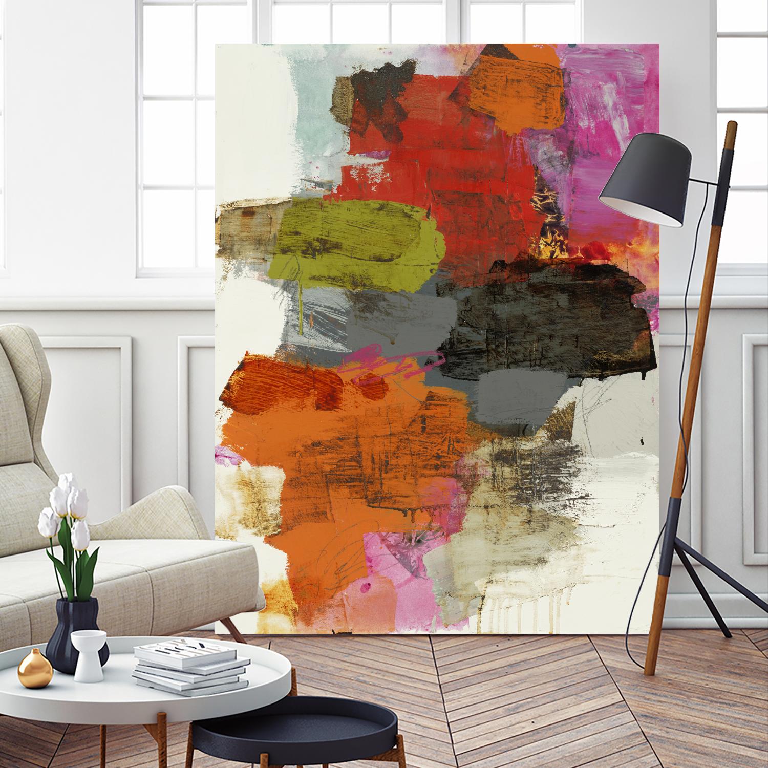 Tried & True III by Brent Foreman on GIANT ART - reds, oranges abstract