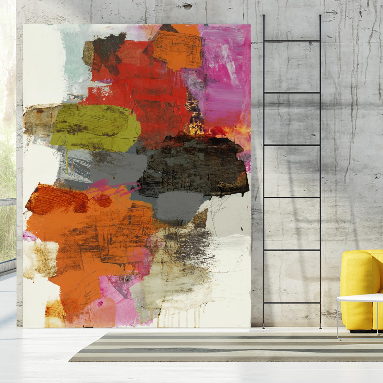 Tried & True III by Brent Foreman on GIANT ART - reds, oranges abstract