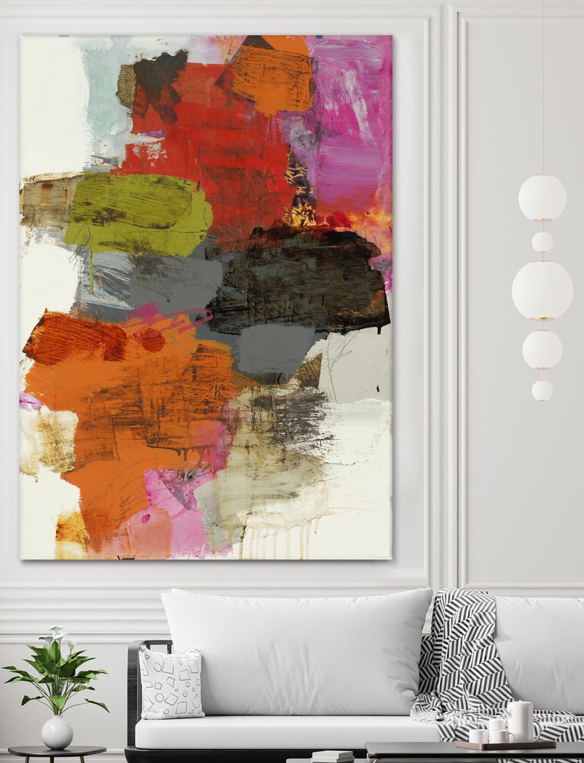 Tried & True III by Brent Foreman on GIANT ART - reds, oranges abstract