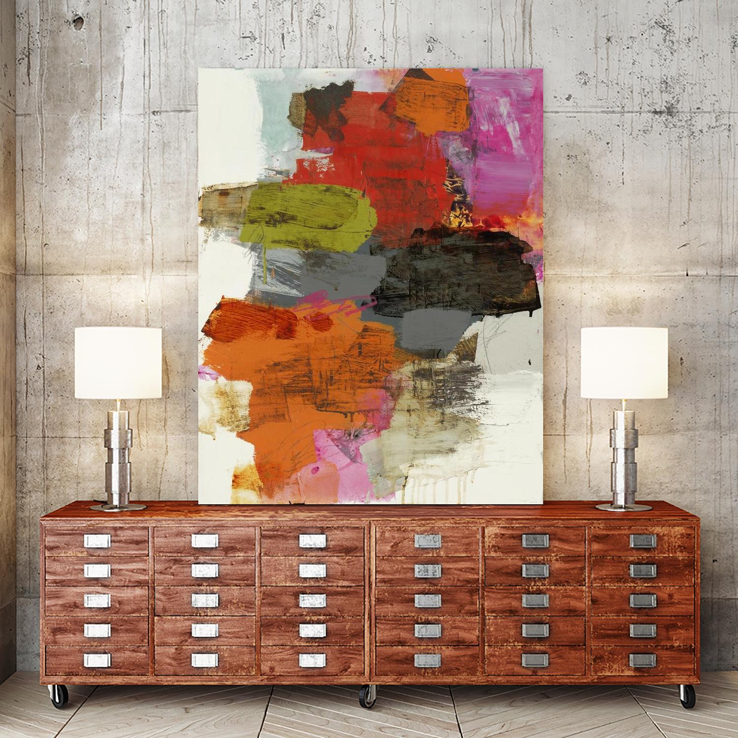 Tried & True III by Brent Foreman on GIANT ART - reds, oranges abstract