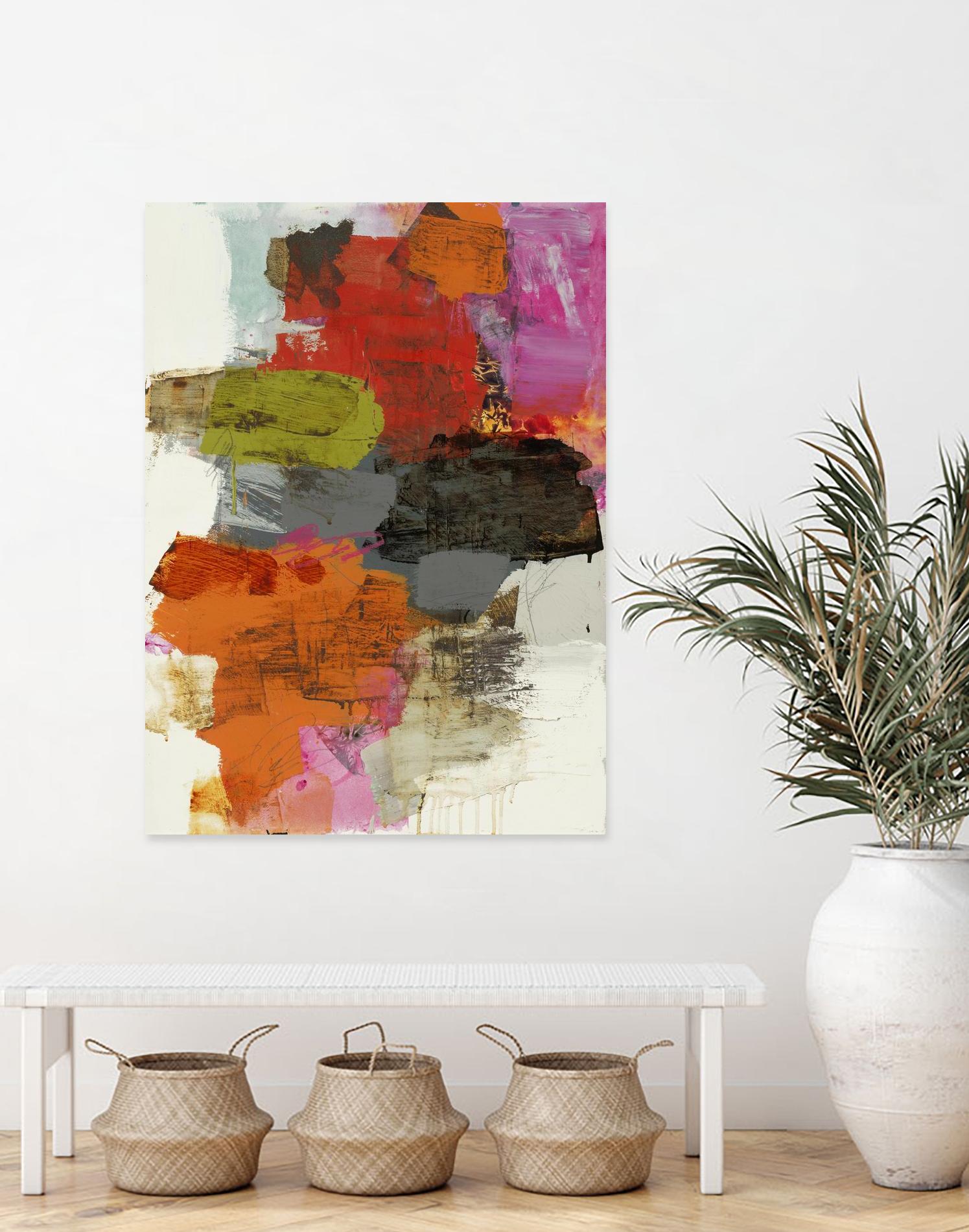 Tried & True III by Brent Foreman on GIANT ART - reds, oranges abstract