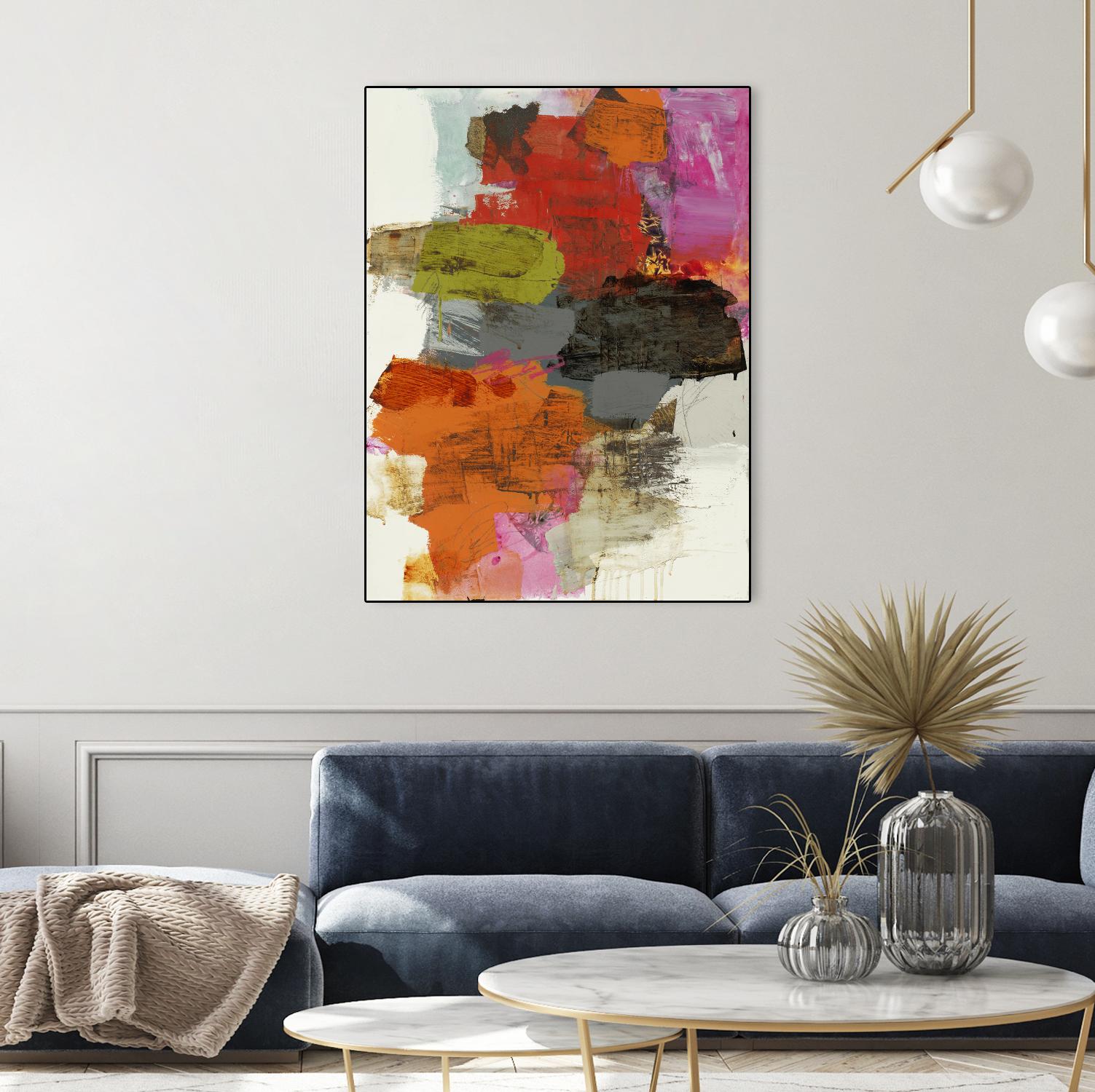 Tried & True III by Brent Foreman on GIANT ART - reds, oranges abstract