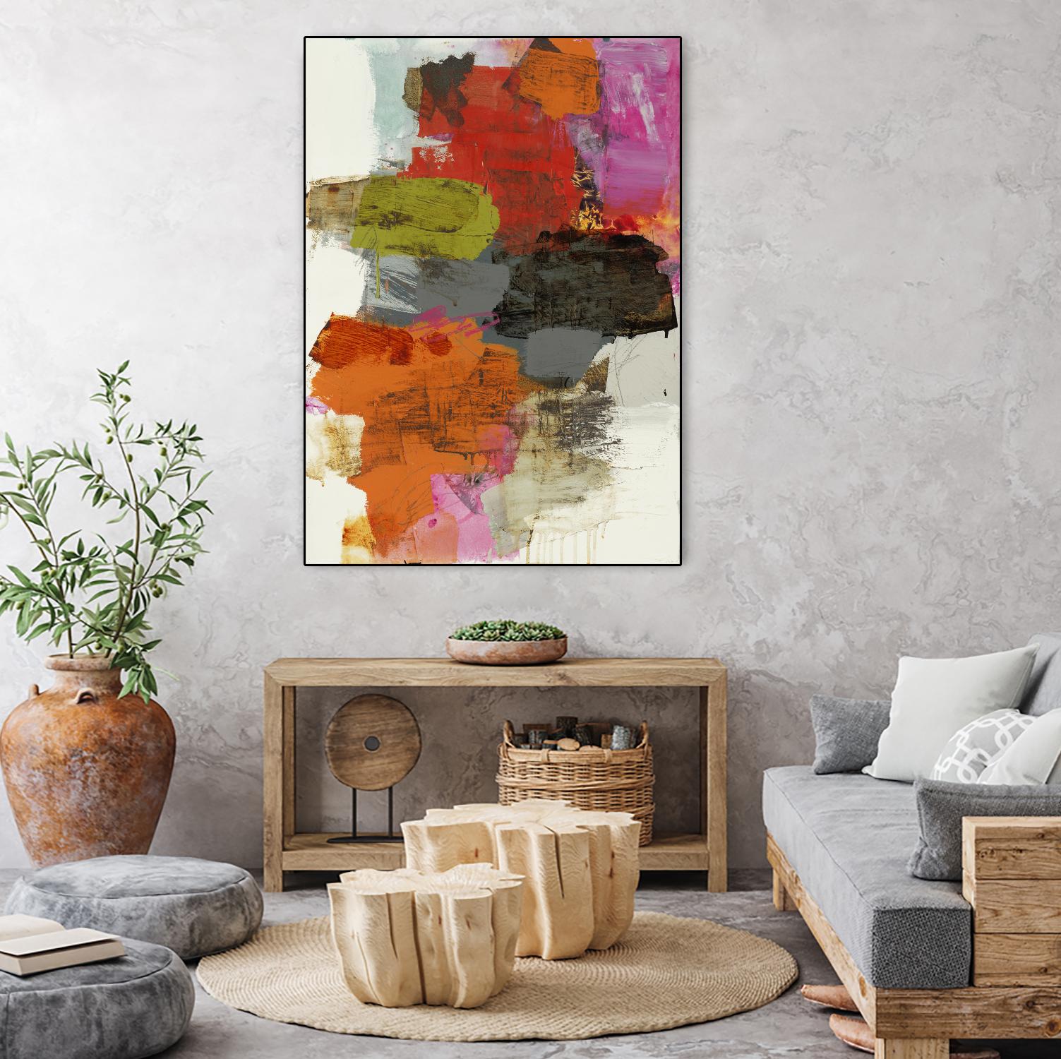 Tried & True III by Brent Foreman on GIANT ART - reds, oranges abstract