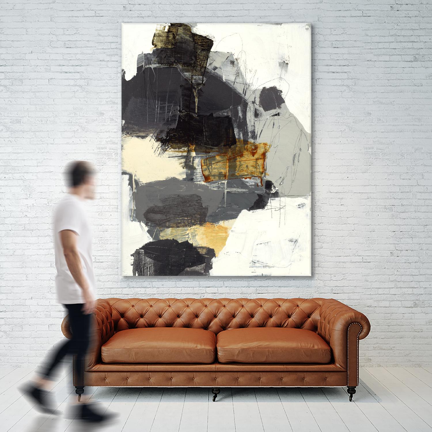 Monochrome Manta I by Brent Foreman on GIANT ART - grays abstract