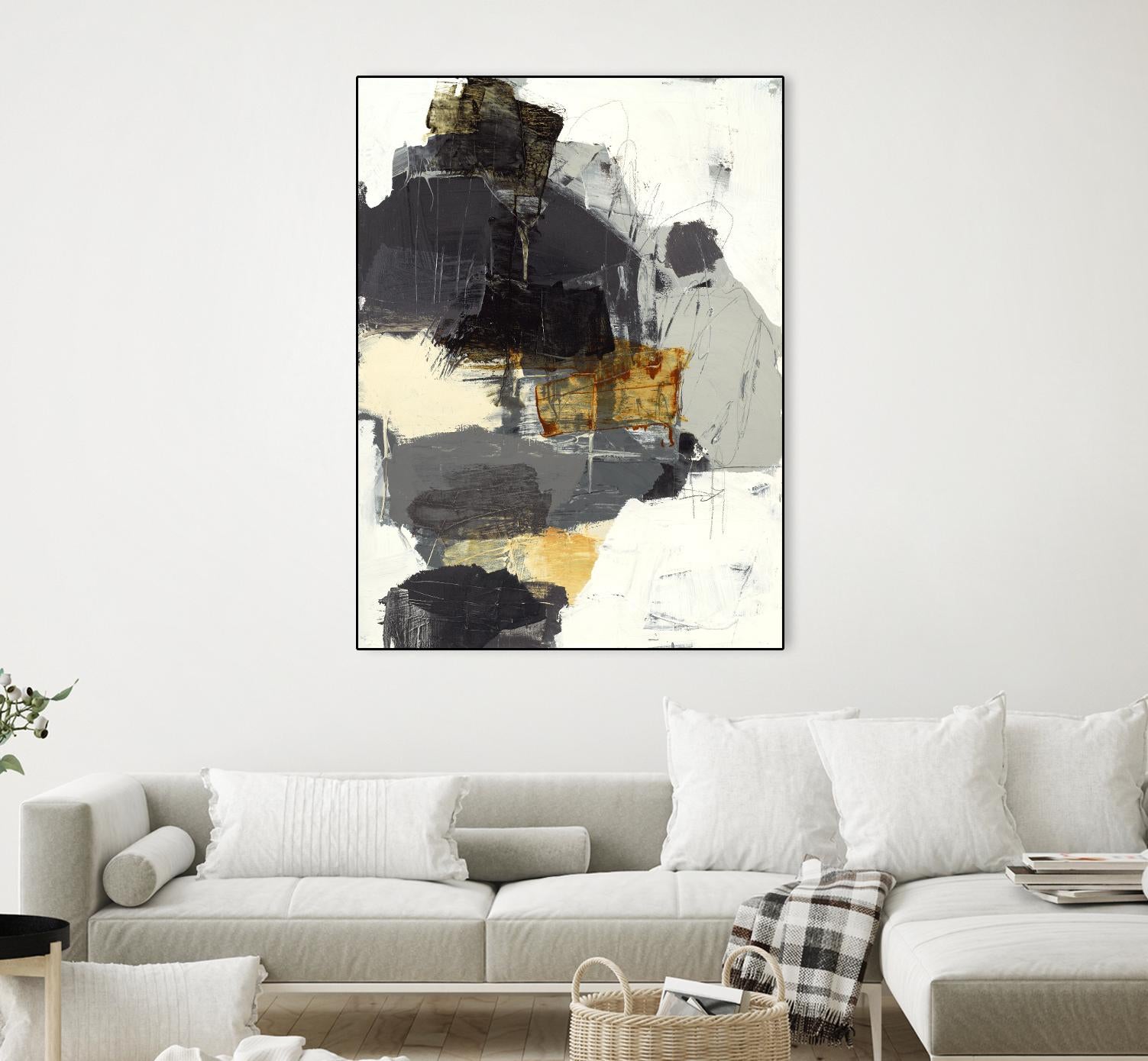 Monochrome Manta I by Brent Foreman on GIANT ART - grays abstract