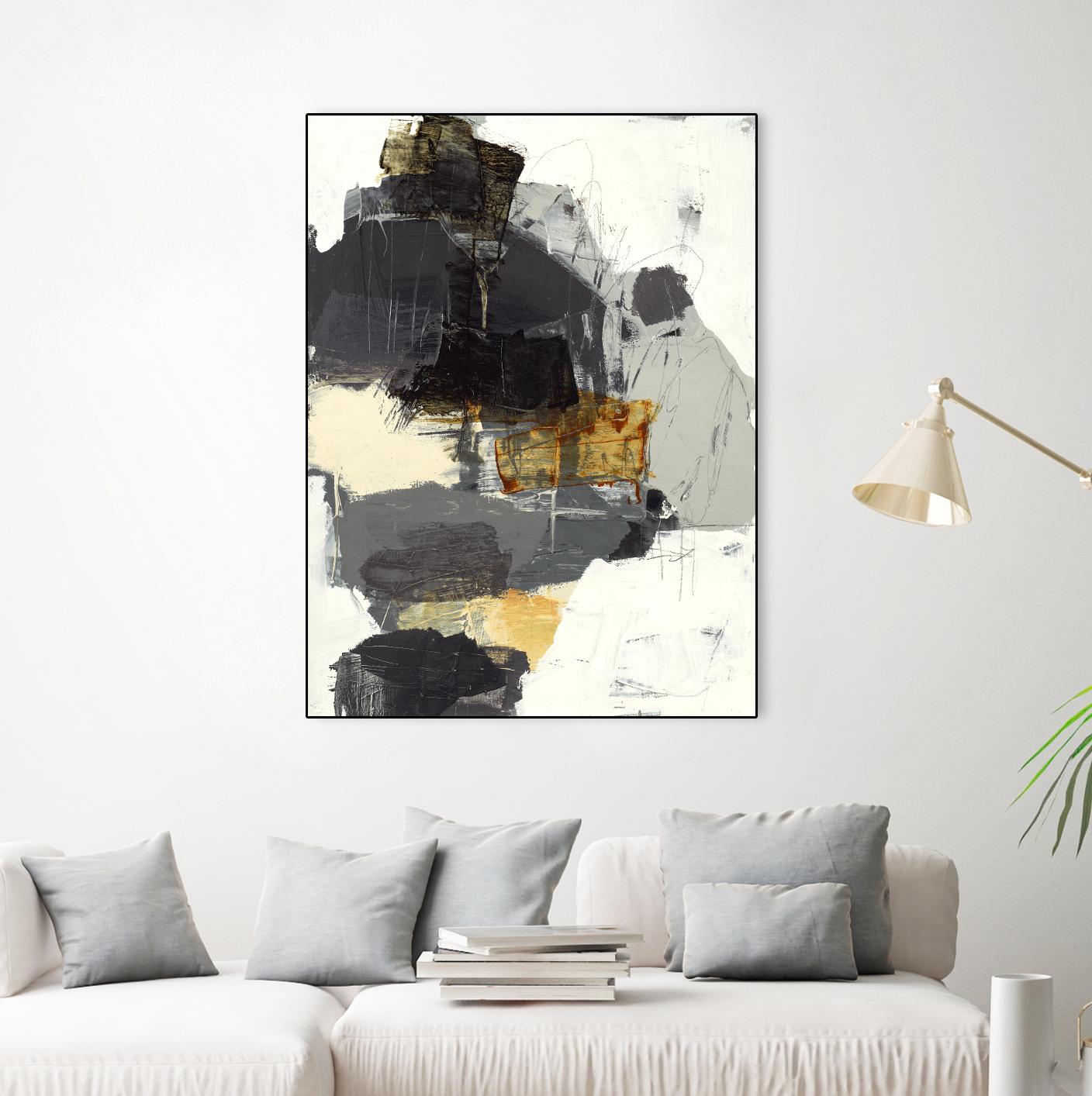 Monochrome Manta I by Brent Foreman on GIANT ART - grays abstract