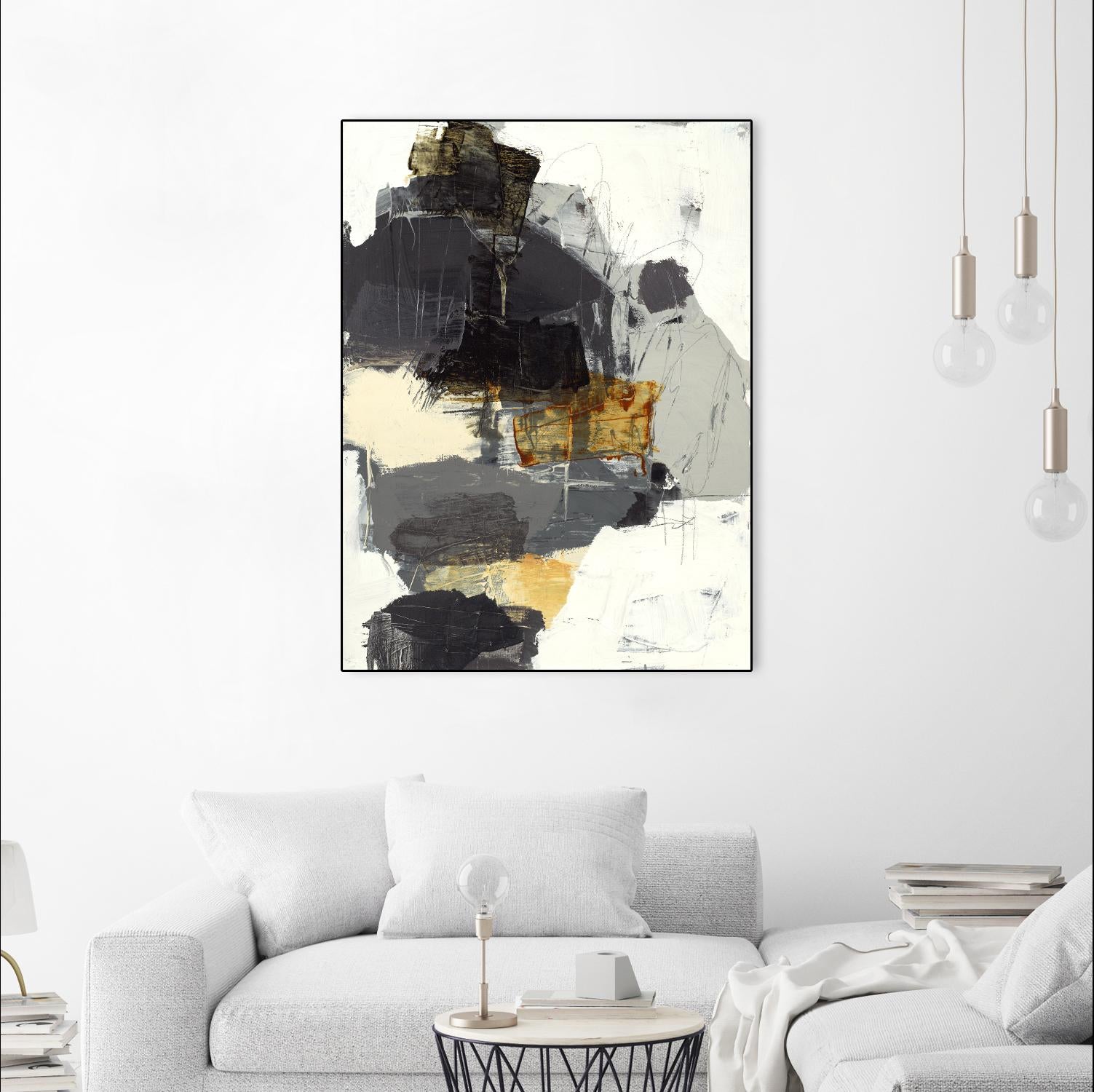 Monochrome Manta I by Brent Foreman on GIANT ART - grays abstract