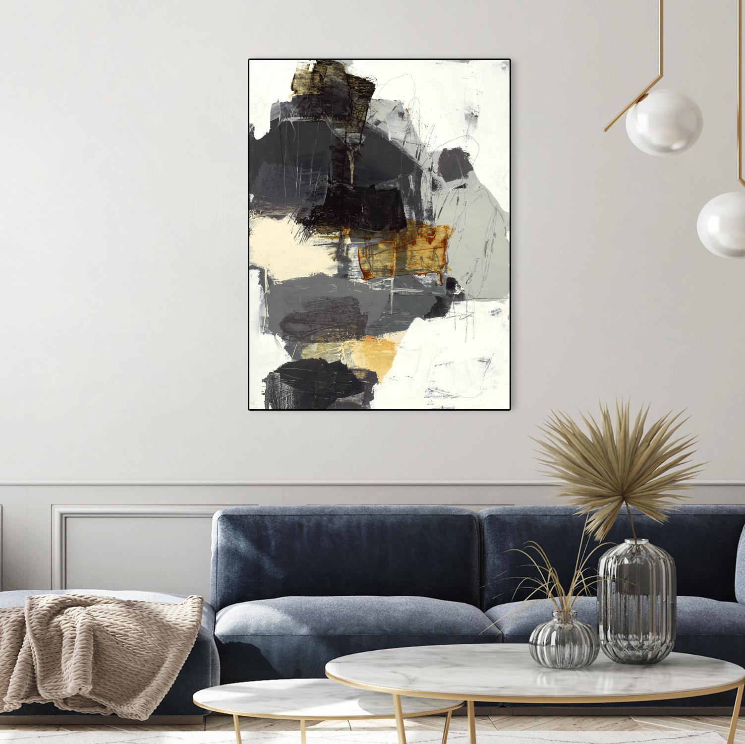 Monochrome Manta I by Brent Foreman on GIANT ART - grays abstract