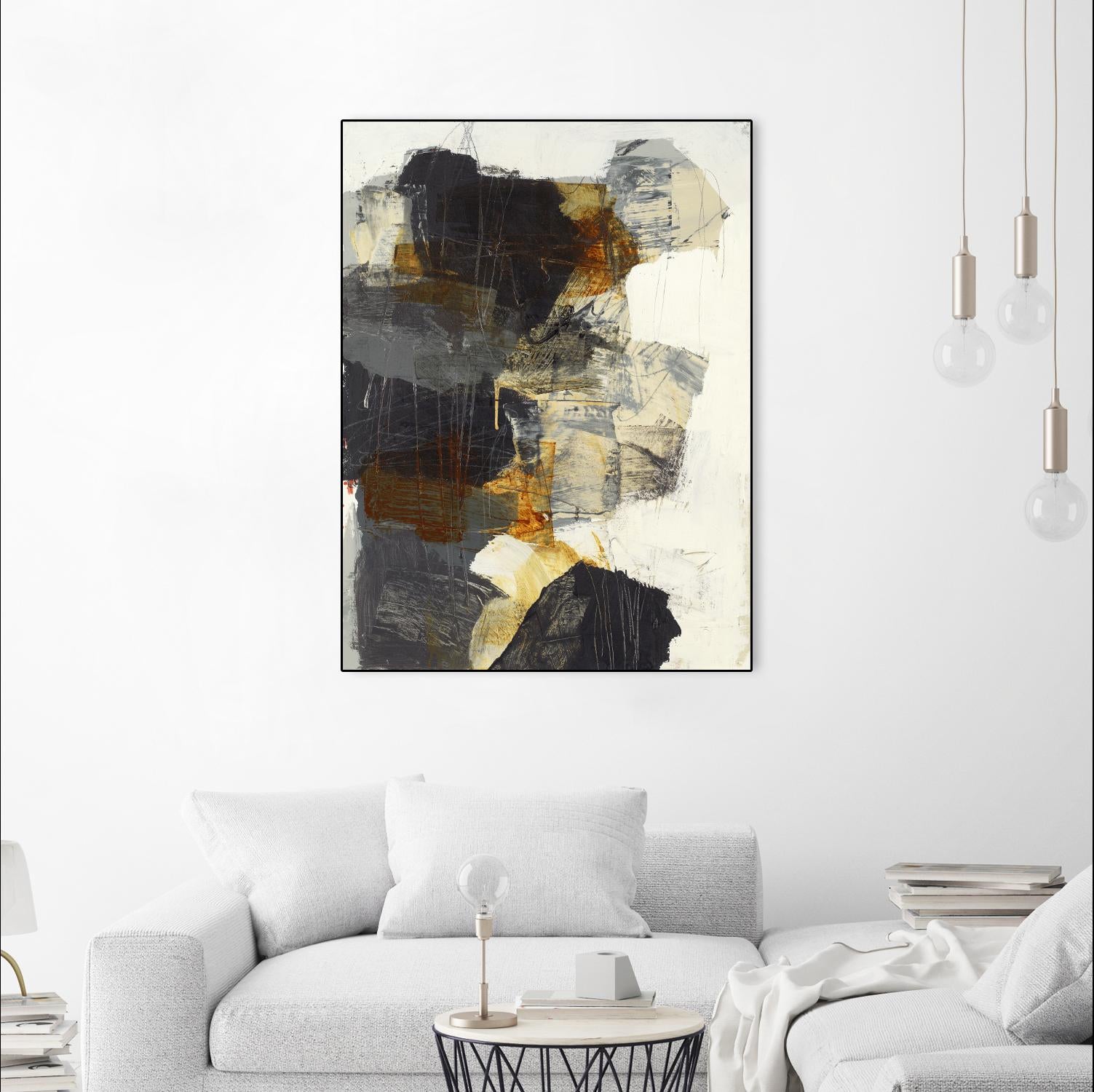 Monochrome Manta III by Brent Foreman on GIANT ART - grays abstract