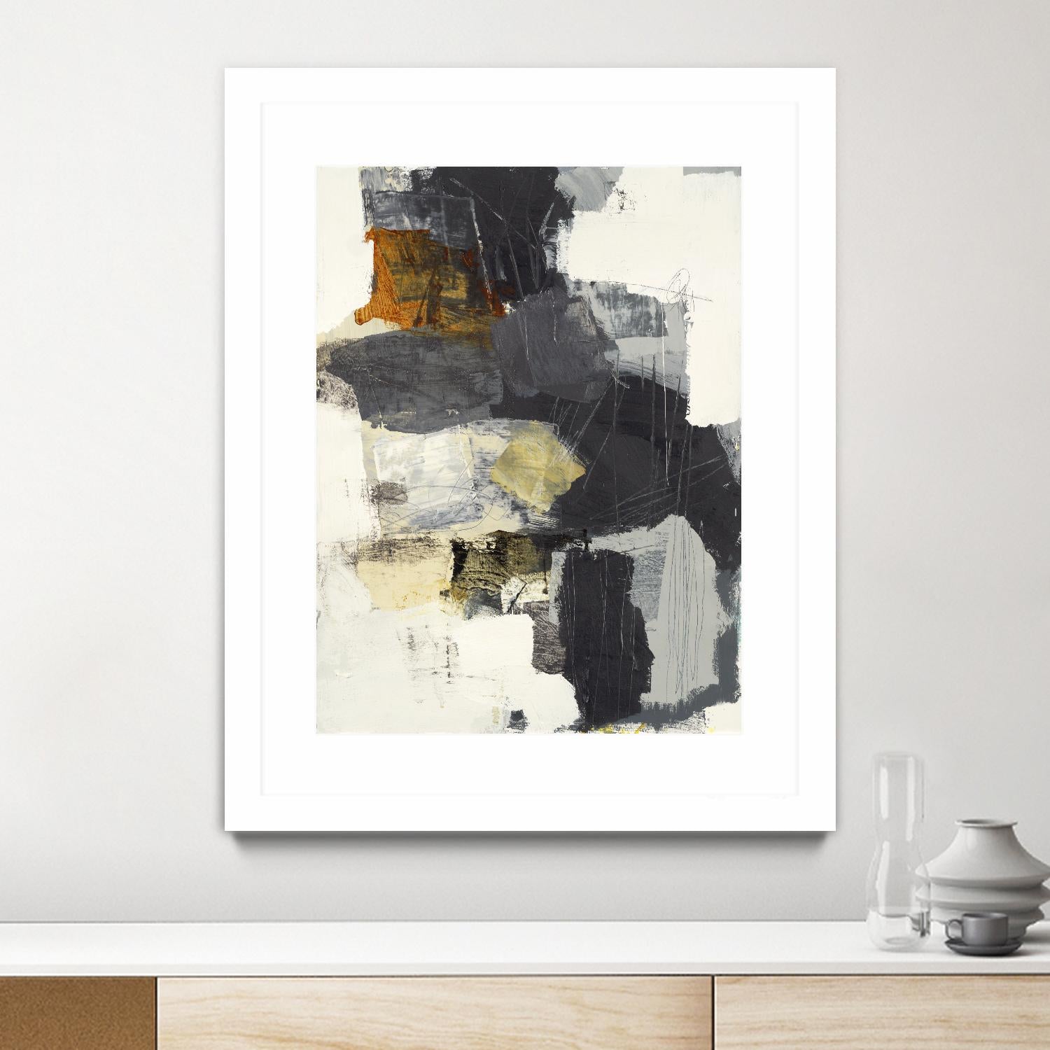 Monochrome Manta II by Brent Foreman on GIANT ART - grays abstract