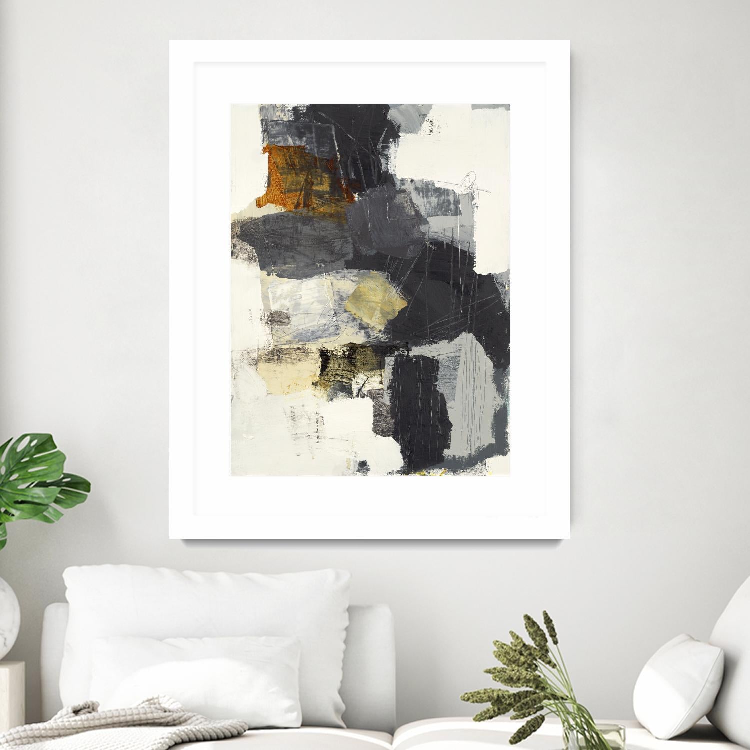 Monochrome Manta II by Brent Foreman on GIANT ART - grays abstract