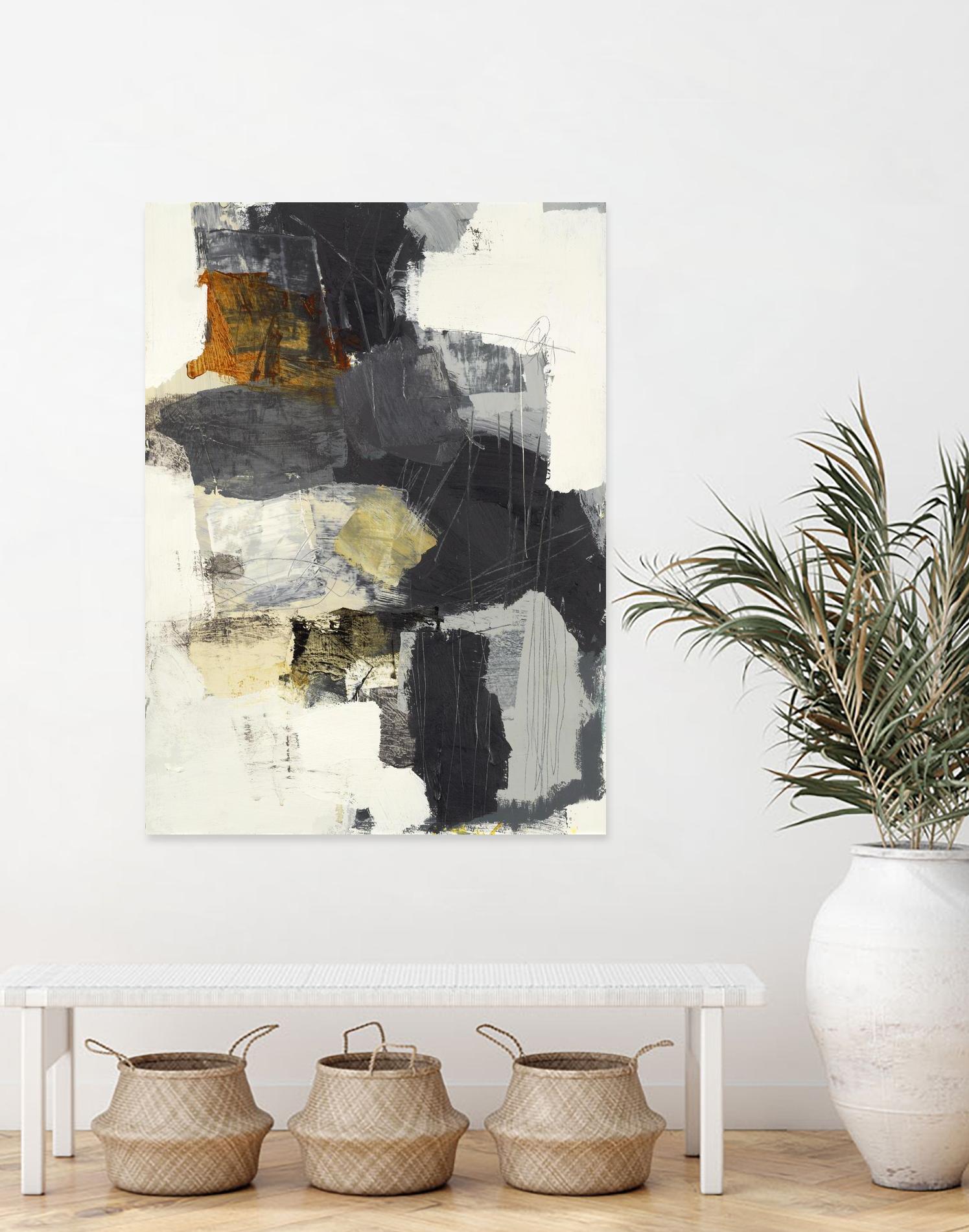 Monochrome Manta II by Brent Foreman on GIANT ART - grays abstract