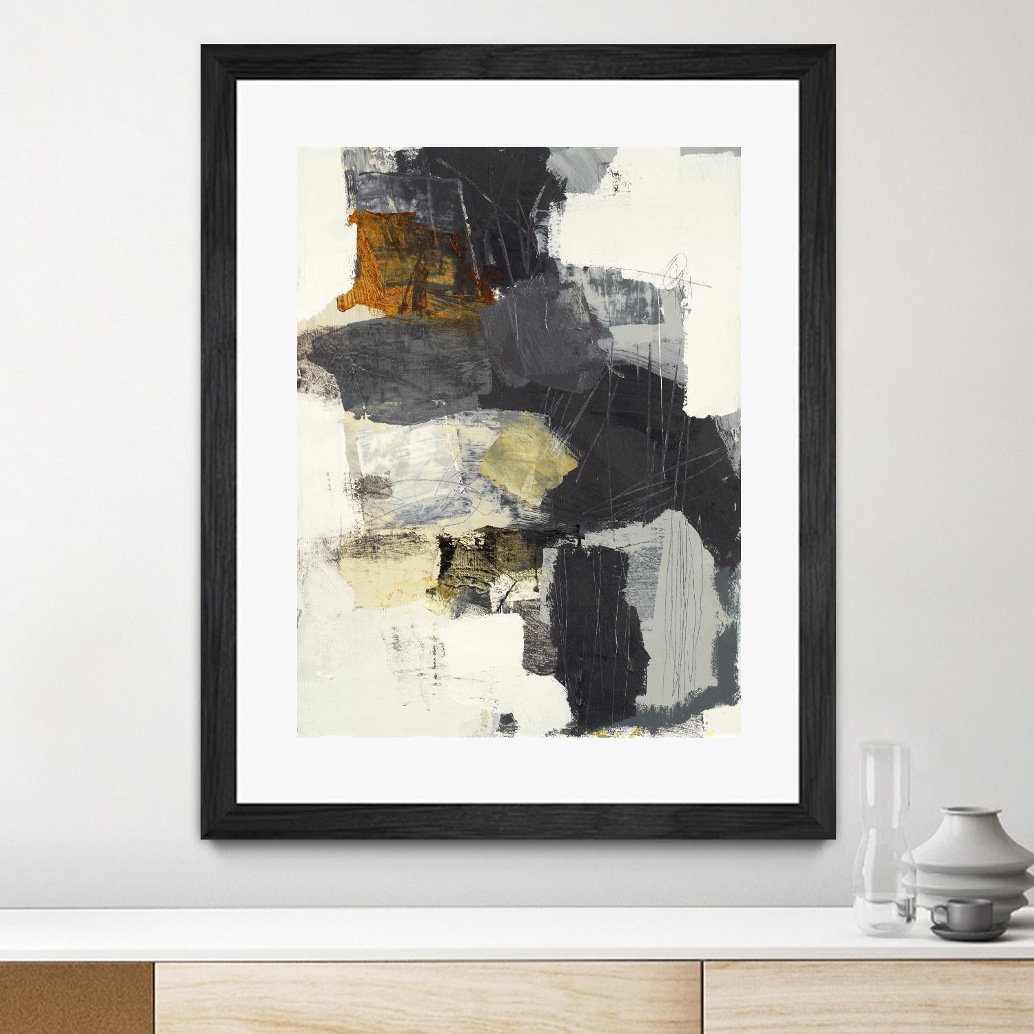 Monochrome Manta II by Brent Foreman on GIANT ART - grays abstract