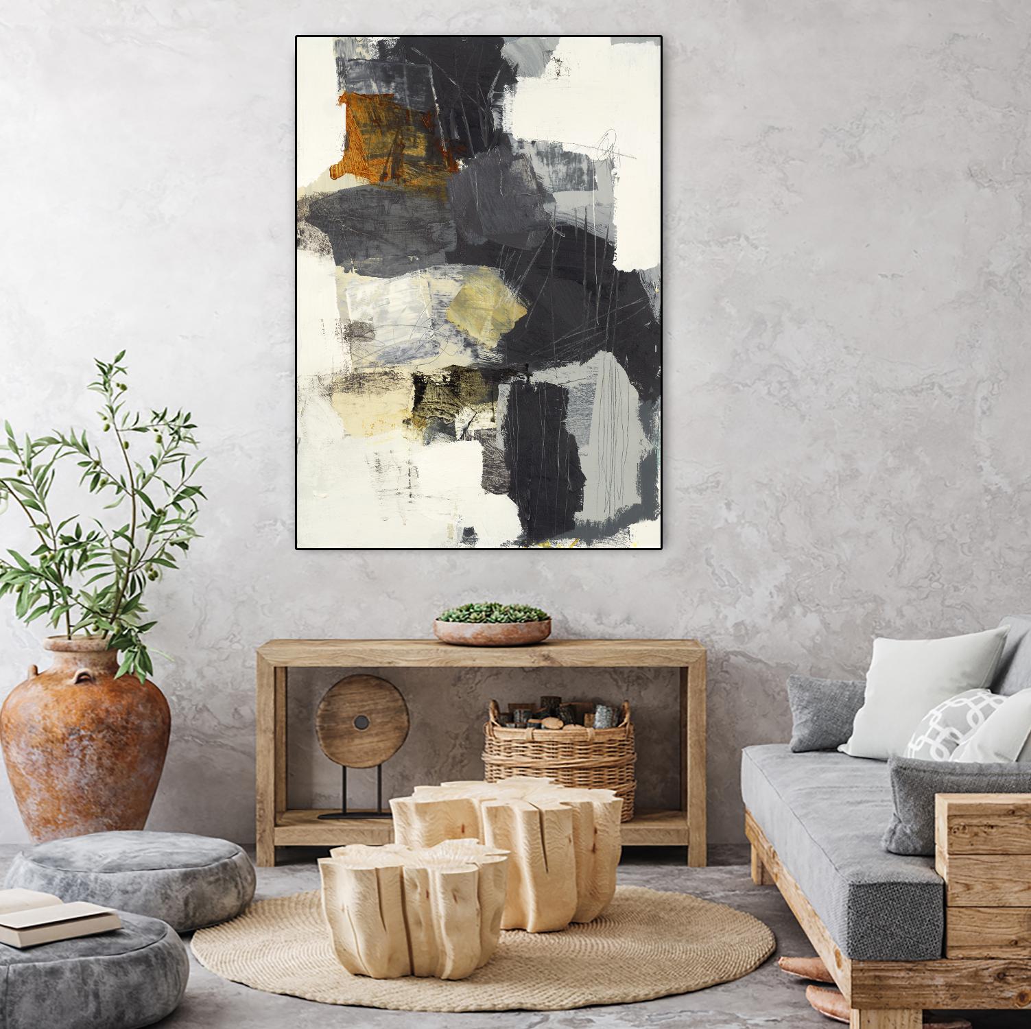 Monochrome Manta II by Brent Foreman on GIANT ART - grays abstract