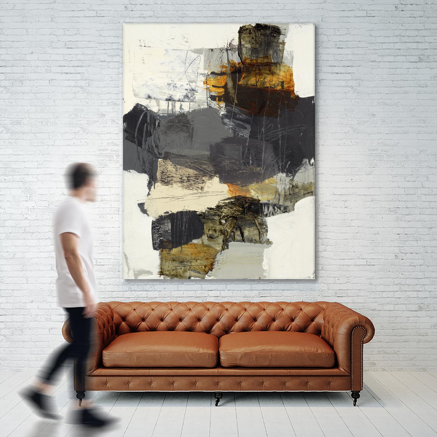 Monochrome Manta IV by Brent Foreman on GIANT ART - grays abstract