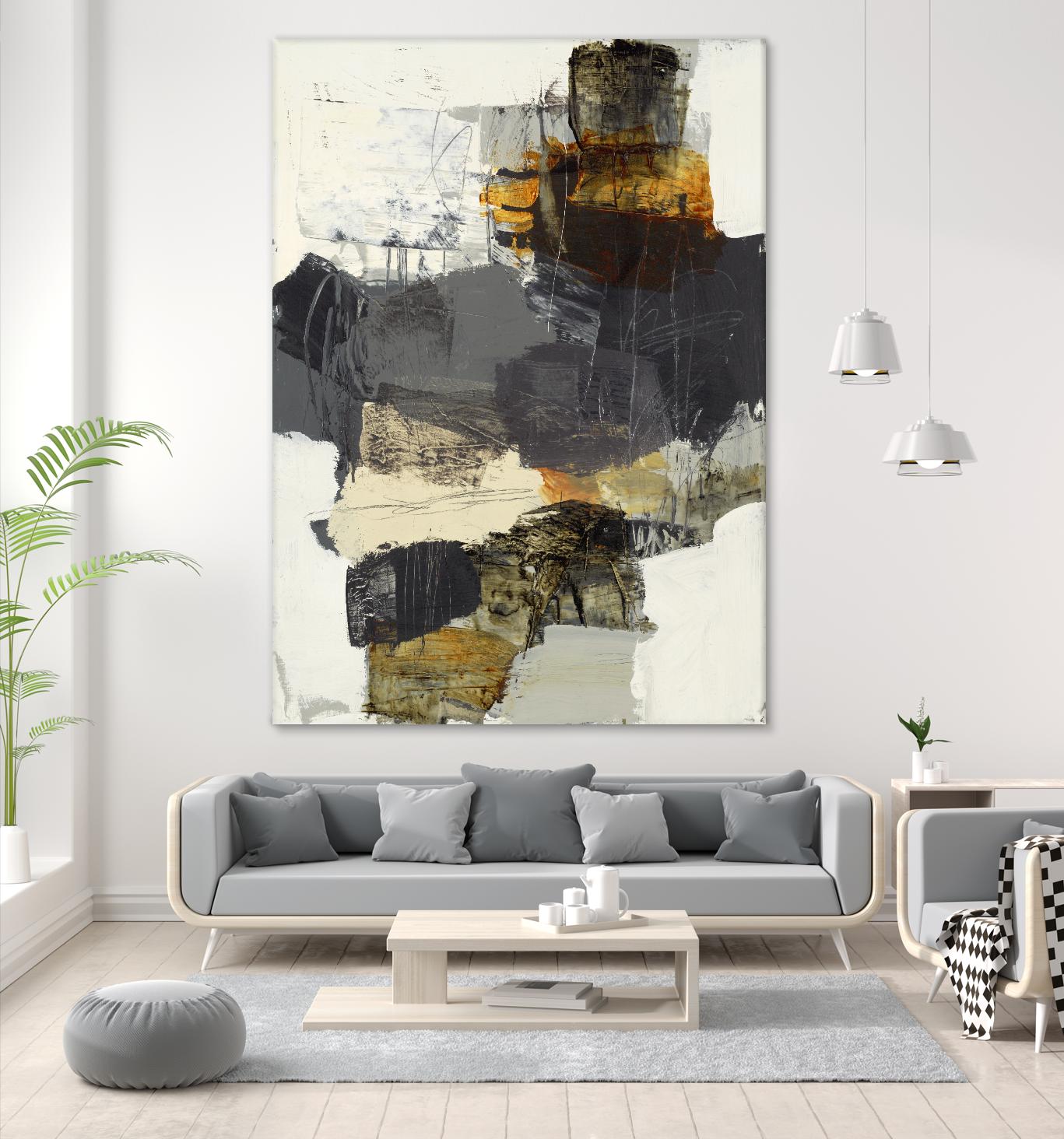 Monochrome Manta IV by Brent Foreman on GIANT ART - grays abstract